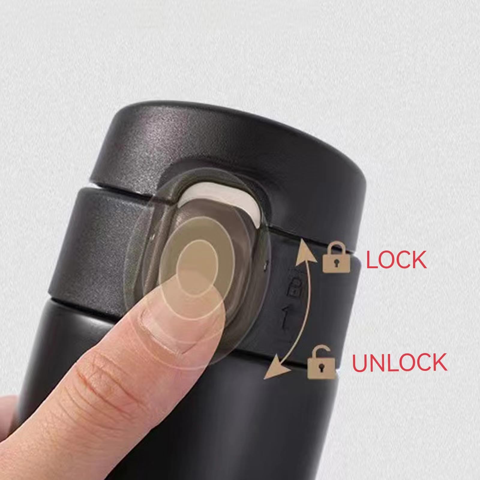 Vacuum Insulated Thermos Thermal Water Bottle Travel Coffee Mug With Safety Buckle Lid Stainless