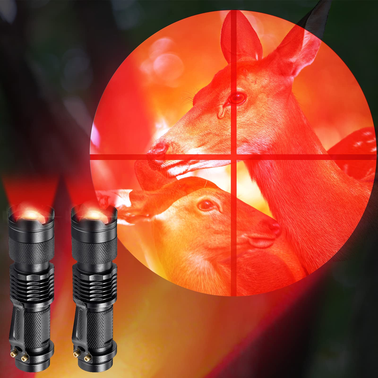 Yahenda 20 Pcs Red Flashlights Bulk Single Mode Red Led Flashlight Aa Battery Powered Dimmable Mini Torch Light Small Powerful Red Light Flashlight For Night Astronomy Stargazing Hunting, Animal Safe