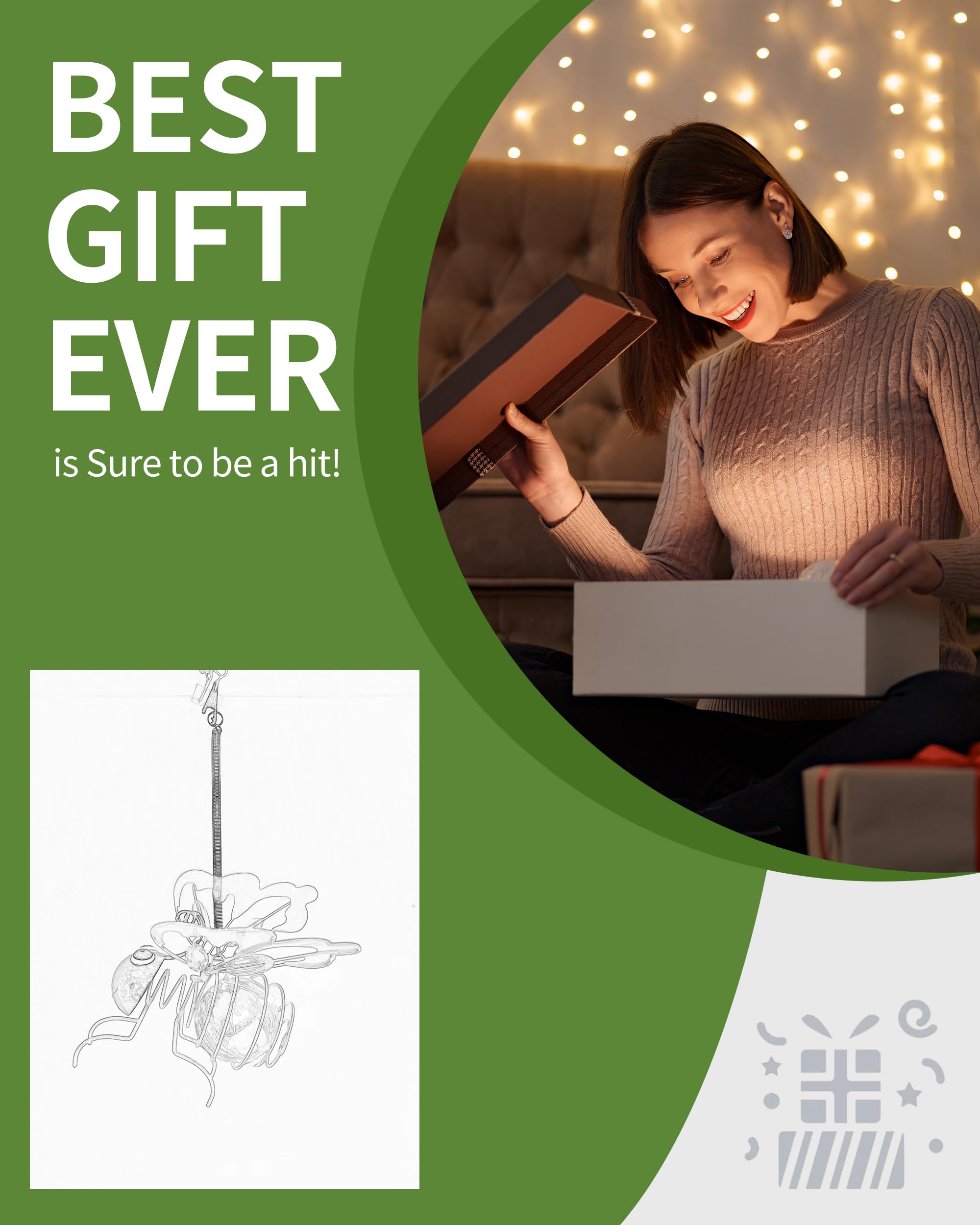 Istatue Solar Hanging Metal Butterfly Light - Weather Resistant Decorative Lights With Bouncy Springs For Garden And Patio - Spring Summer Decorations (Blue)