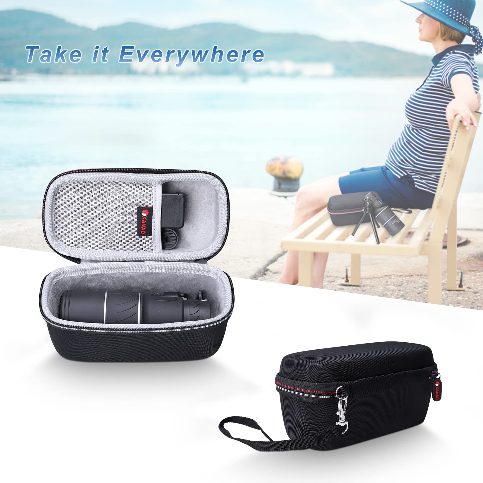 Xanad Monocular Eva Hard Case For Telescope Within Size 7.9 X 3.7 X 3.8 Inches - Travel Protective Carrying Storage Bag (Sale Case Only)