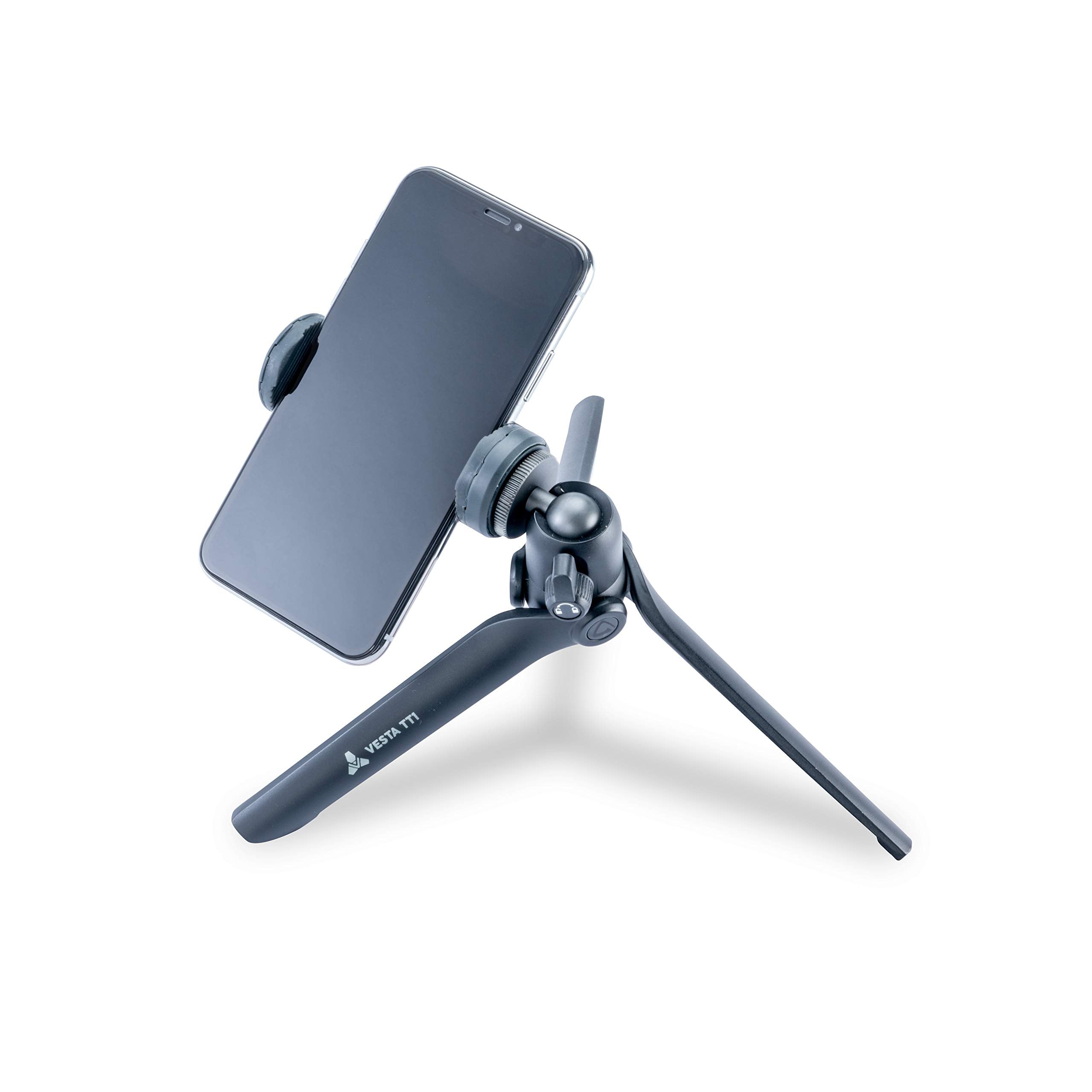 Vanguard Vesta Tt Aluminum Tabletop Tripod With Smart Phone Holder - Black (Vesta Tt1 Bp)