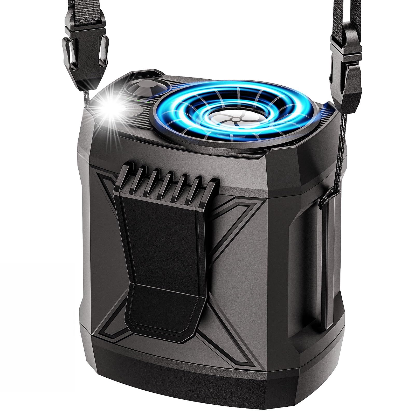 Portable Fan Rechargeable,4 Speeds Strong Airflow Small Fan Waist,Battery Powered,For Travel Camping - Koospark