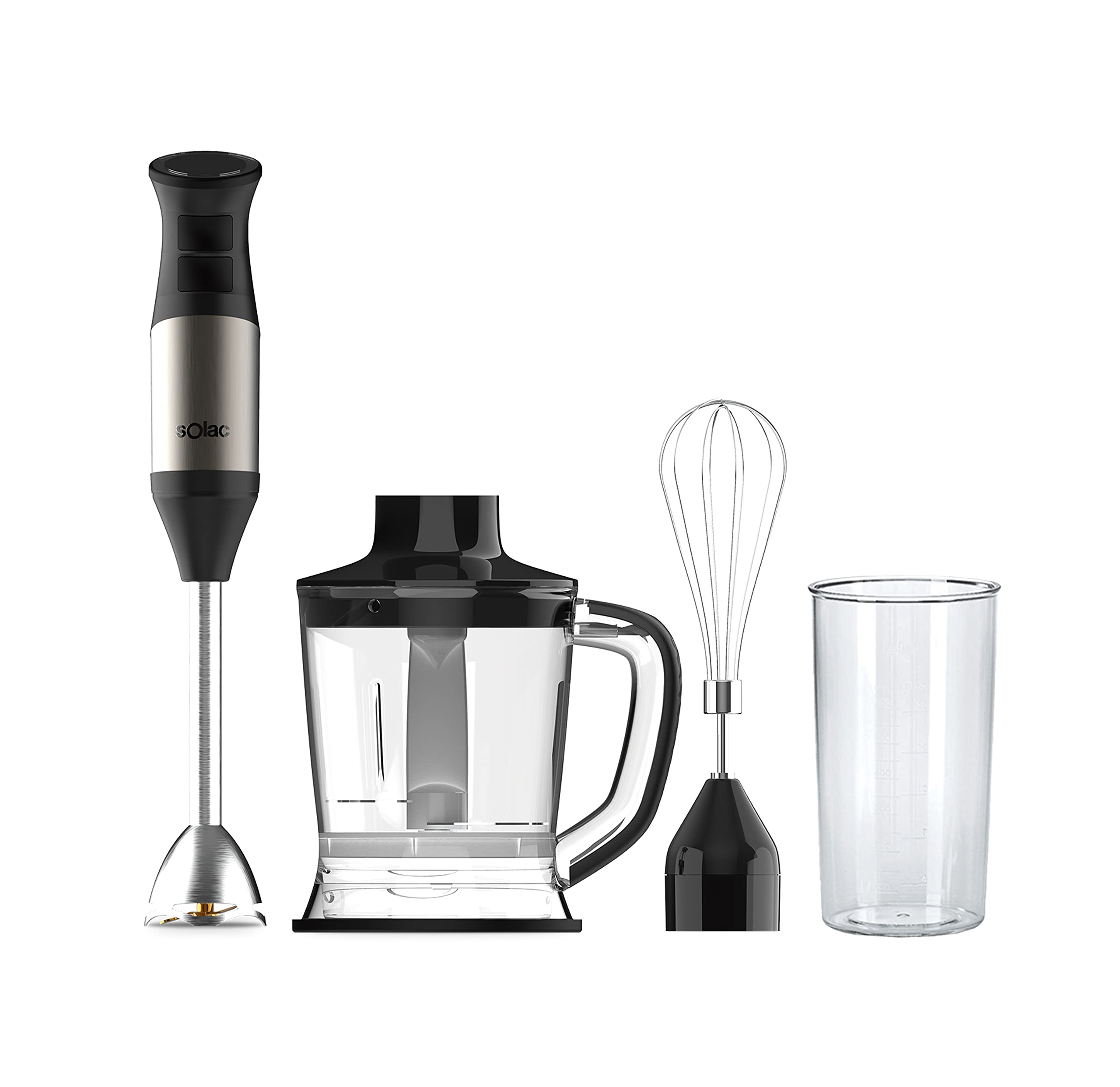 Solac Professional 1000W Stainless Steel Hand Blender W/Accessories Kit,Standard,Sjk-1172