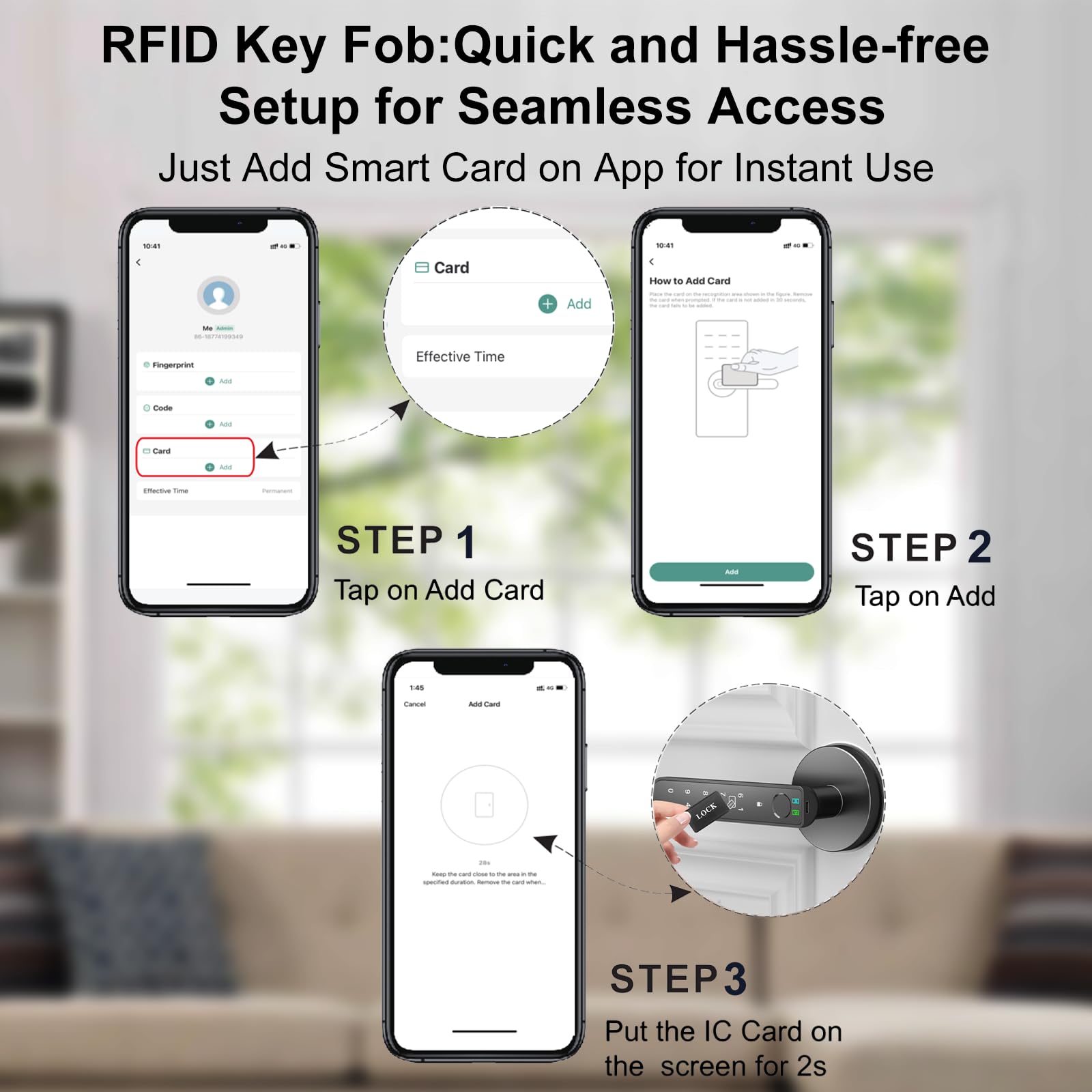 Biwibon 10-Piece Ic Cards - Rfid Key Fobs For Smart Locks, 13.56Mhz, Compatible With Tuya And Ttlock Smart Systems