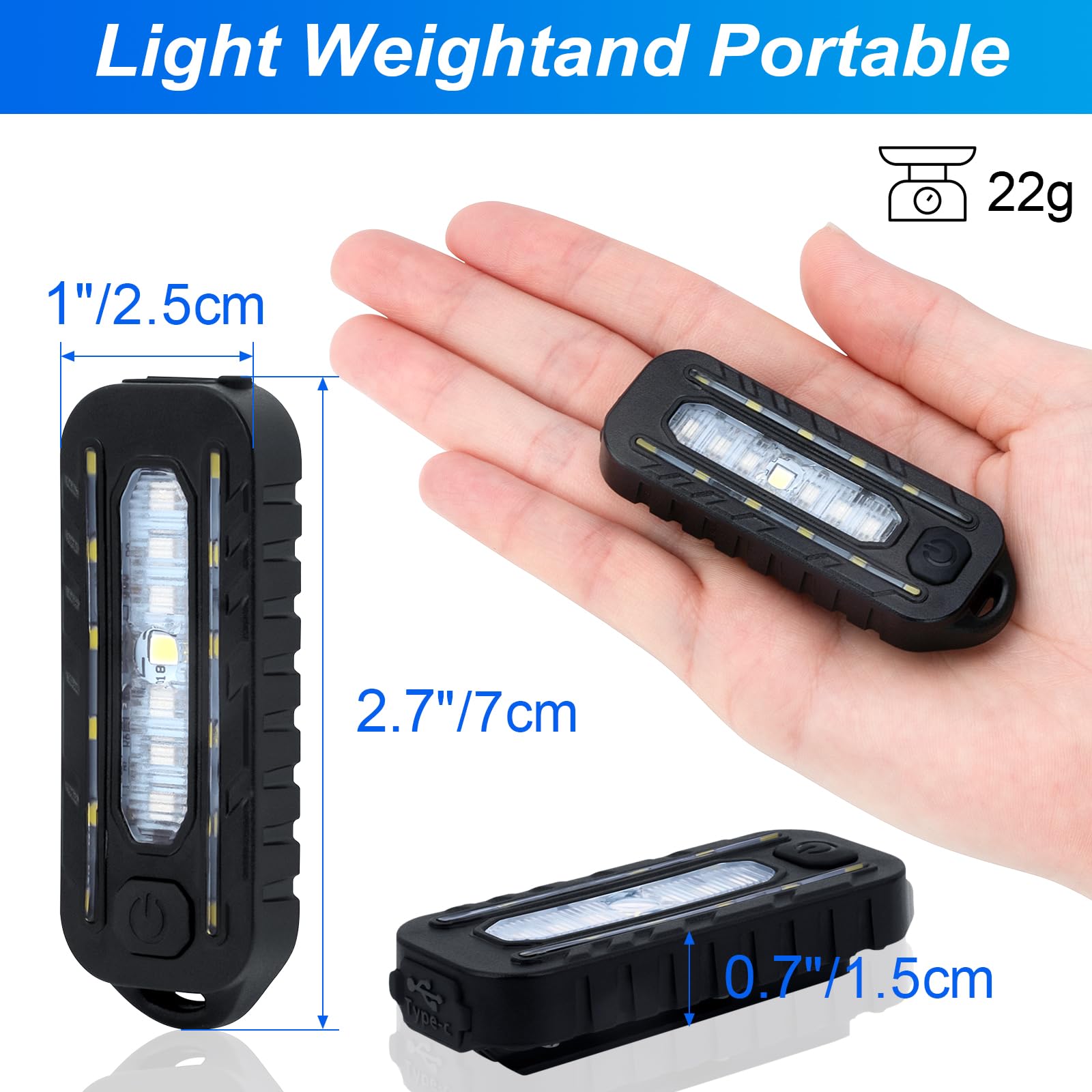 Sokosey 1Pcs Rechargeable Clip-On Flashlight - Ultimate Running Light For Runners, Safety Light For Night Walking & Dog Walking, Enhanced Visibility & Nighttime Safety Gear