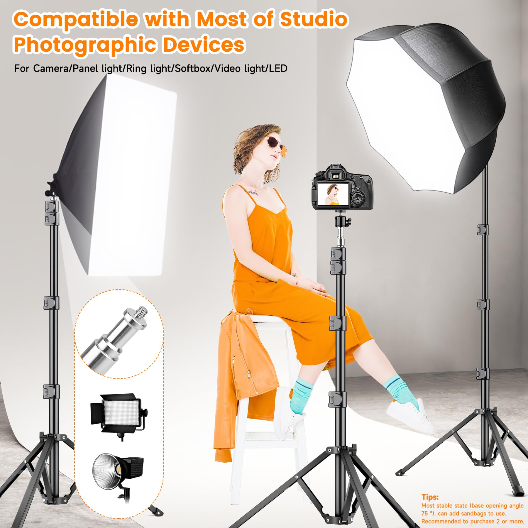 Victiv 90" Gooseneck Phone Tripod, Flexible Cellphone Tripod For Iphone With Remote Phone Holder, Camera Stand For Recording, Content Creator Essentials, Compatible With Iphone Android