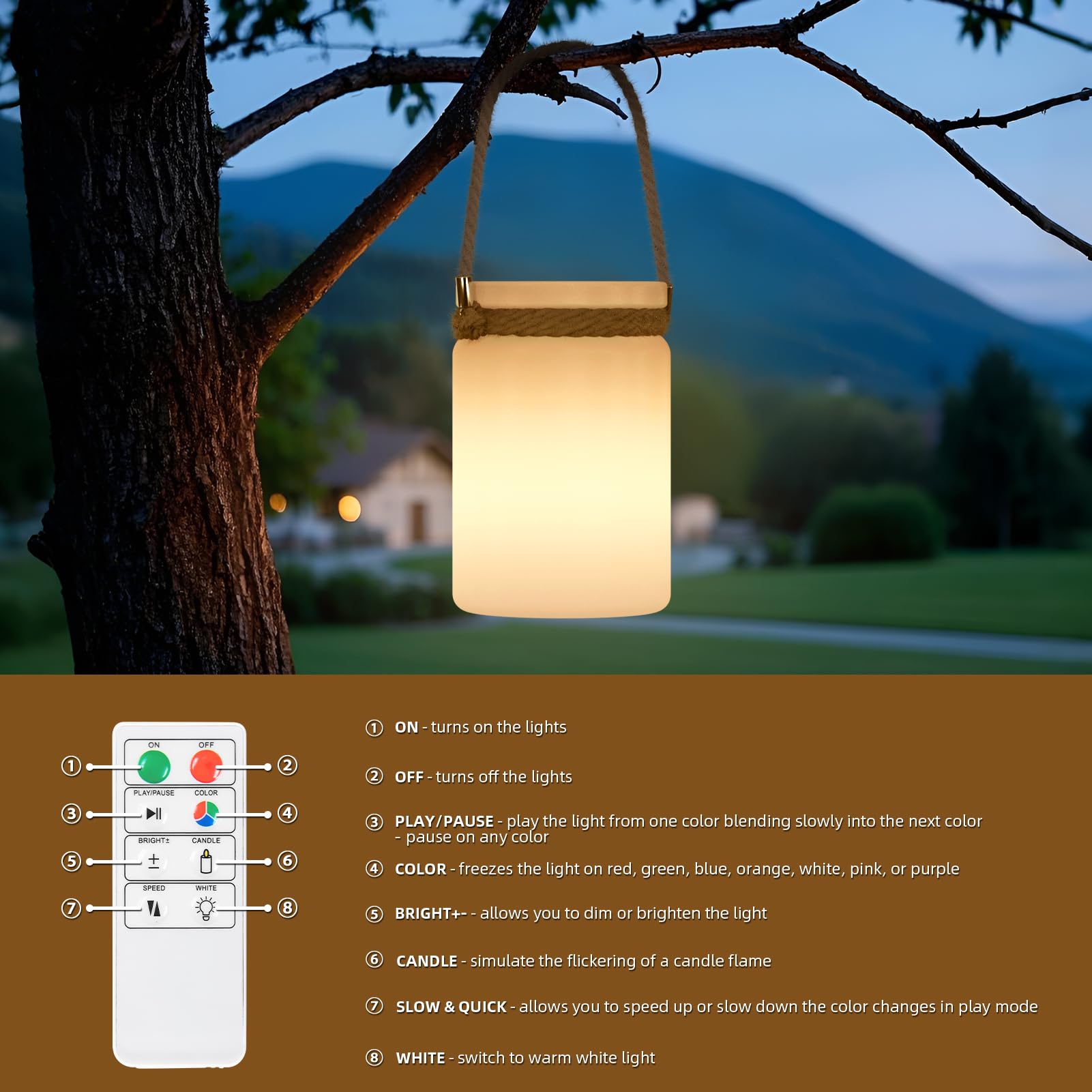 Uuffoo Led Lamp Outdoor Lantern Table Lamp Cordless Ip44 Rgb And Warm White Dimmable For Patio Camping Restaurant Home