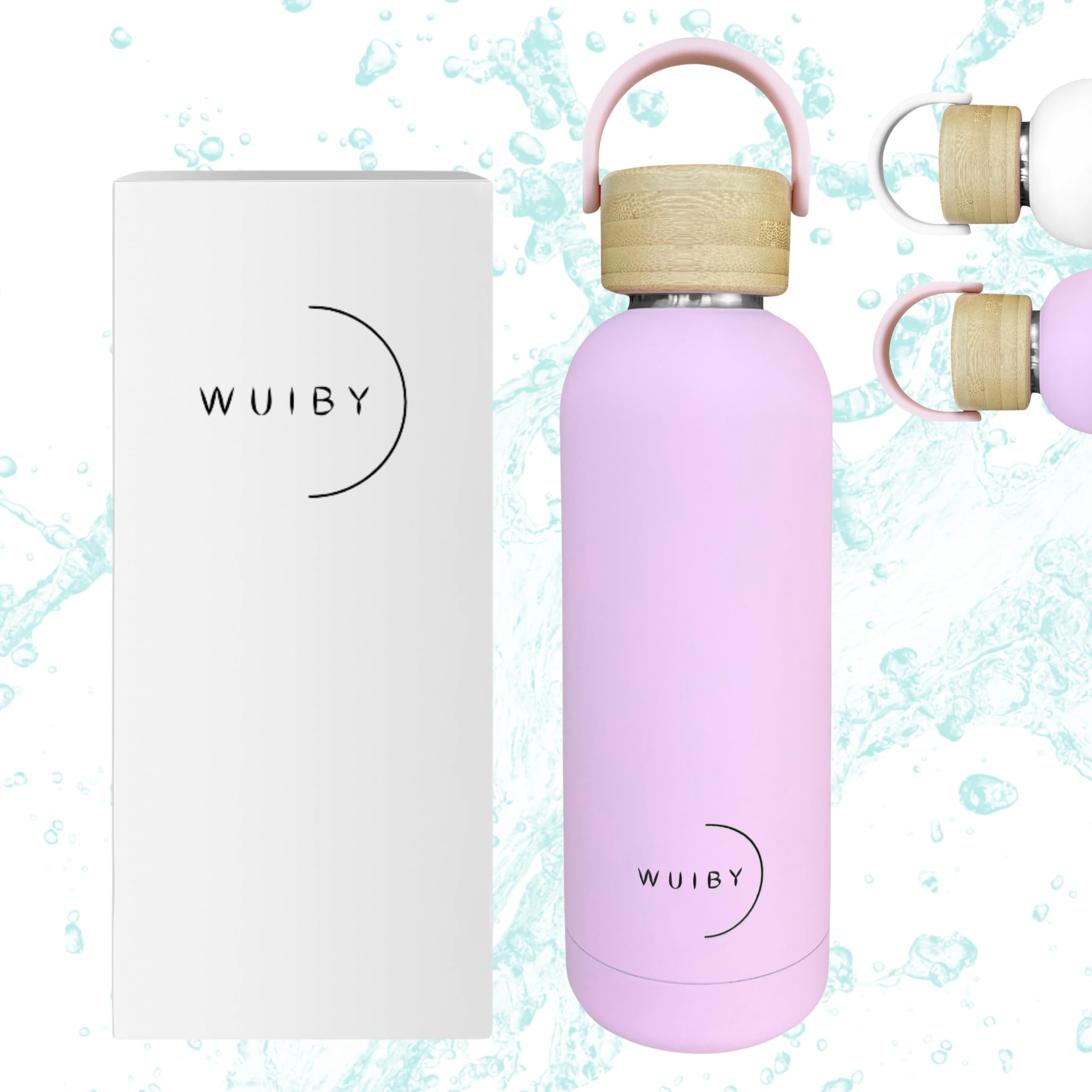 Insulated Stainless Steel Water Bottle - 17Oz - Bamboo Lid – Leak Proof Double Wall Travel, 12 Oz