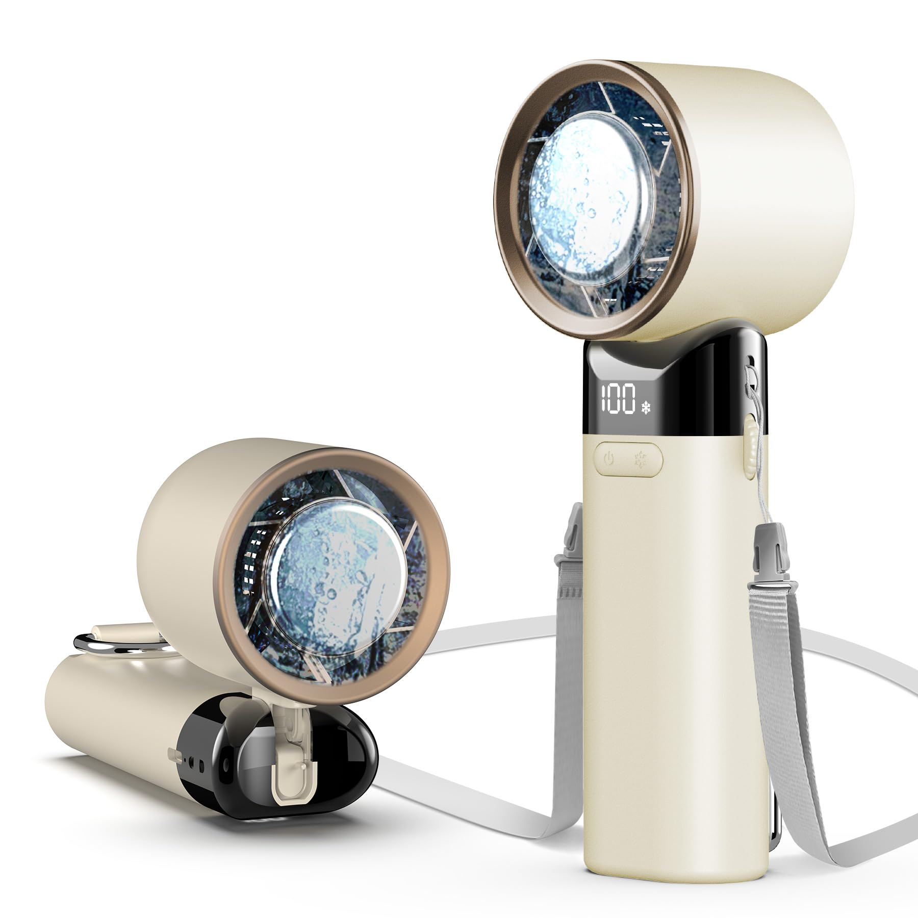 Sylvwin Portable Handheld Fan,Adjustable Mini Fans Speed(1-100),5000Mah Battery Rechargeable - Koospark