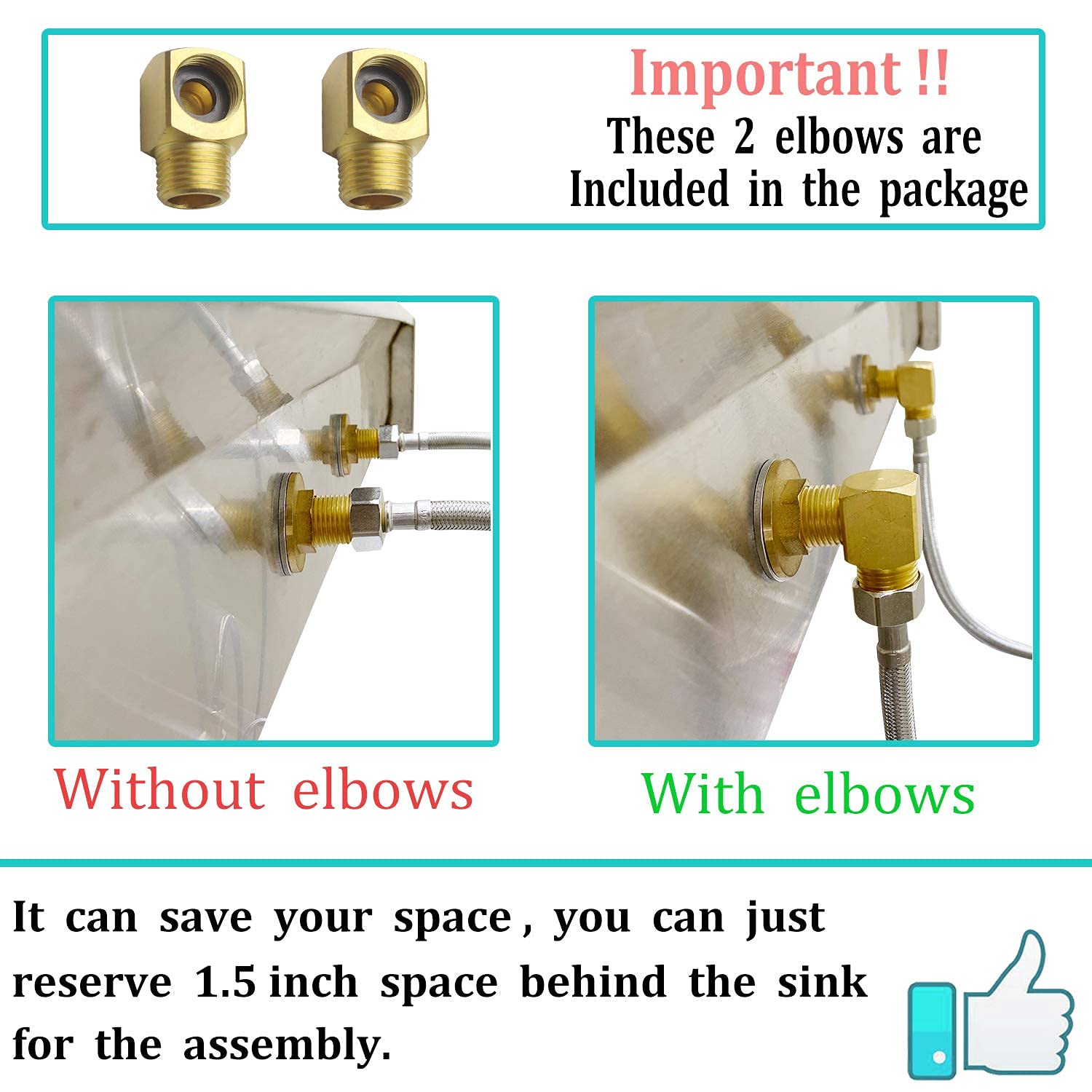 Yoogyy Commercial Kitchen Sink Faucet With Pre-Rinse Sprayer Commercial Wall Mounted Faucets For Kitchen 4'' To 8'' Adjustable Center 26'' Height Restaurant Faucet With 12’’ Add-On Swing Spout