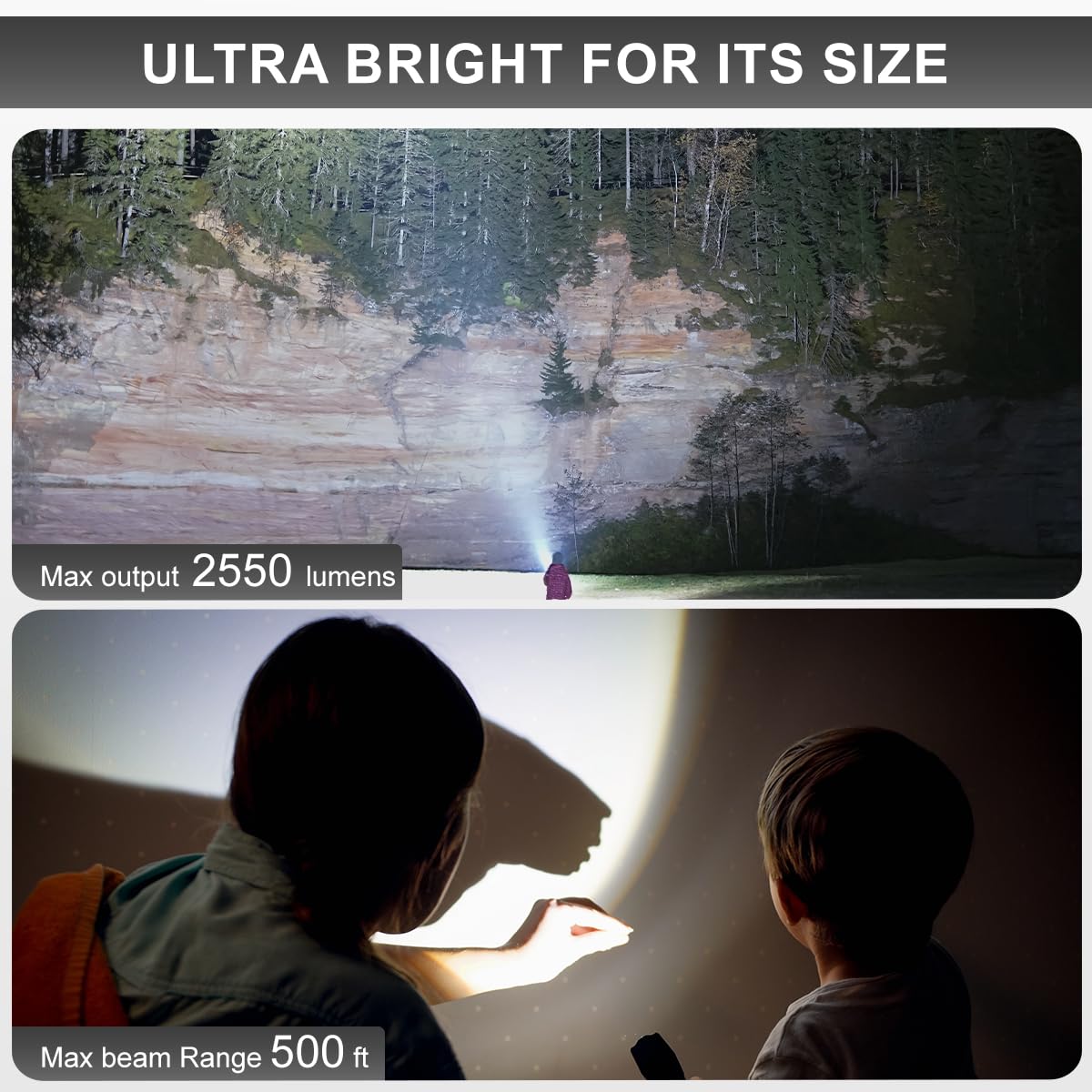 Gudoqi Pocket Flashlight With Clip, Mini Flashlight Rechargeable, Small Flashlights High Lumens, 5 Light Modes, Usb C Charging, Magnetic Flashlight For Edc, Hiking, Emergency, Silver