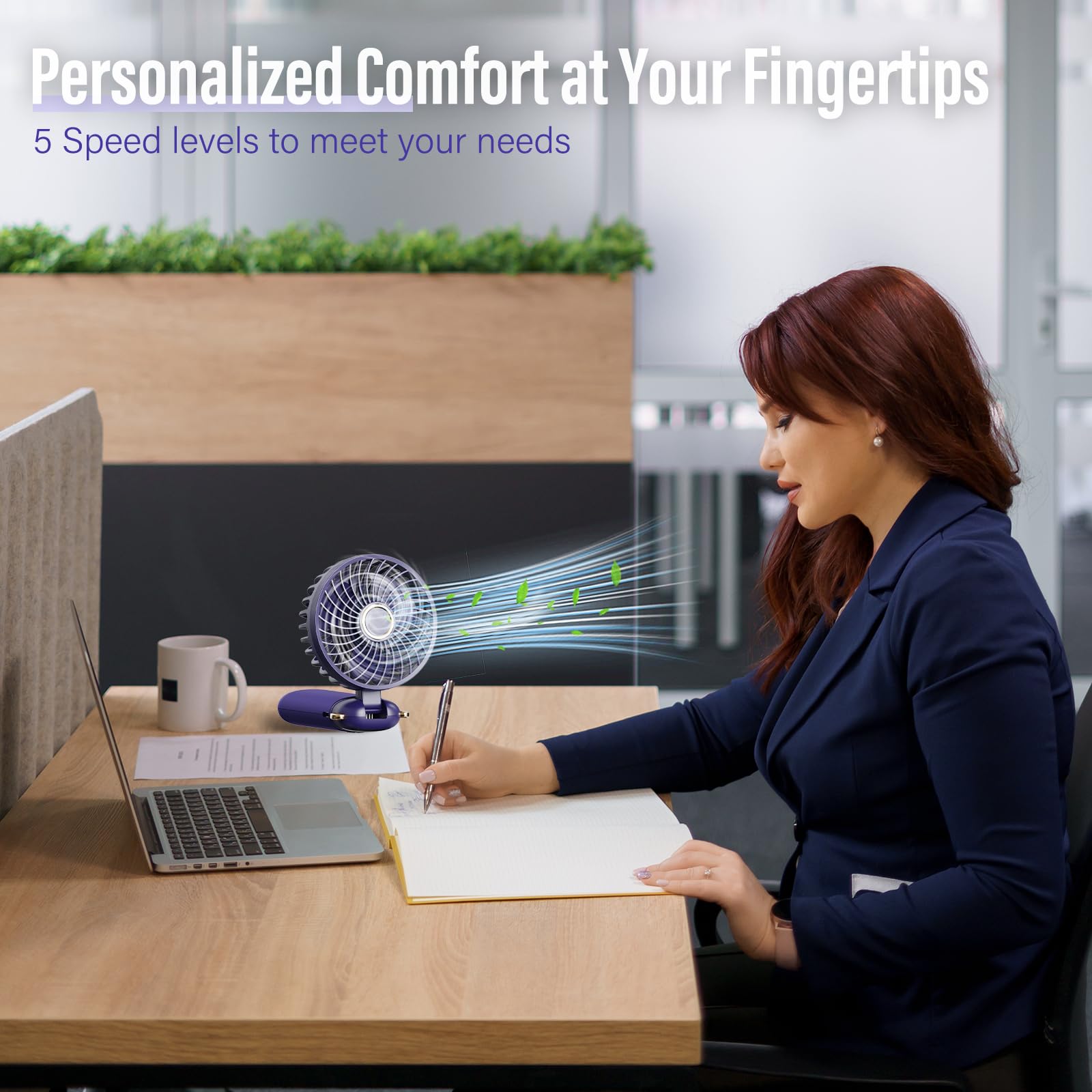 Portable Handheld Fan: 1200Mah Battery, Led Display, 3-In-1 Design (Handheld/Neck/Desk), Foldable