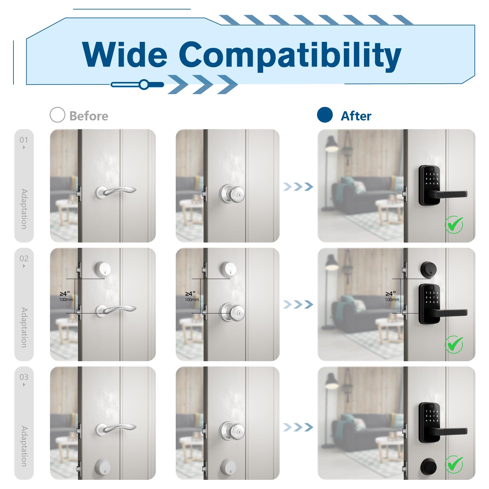 Olumat Keyless Entry Door Lock With Gateway: Smart Door Lock With Fingerprint - Keypad Door Lock With App Control - Digital Door Lock For Front Door - Smart Lock For Garage, Home, Office And Rental