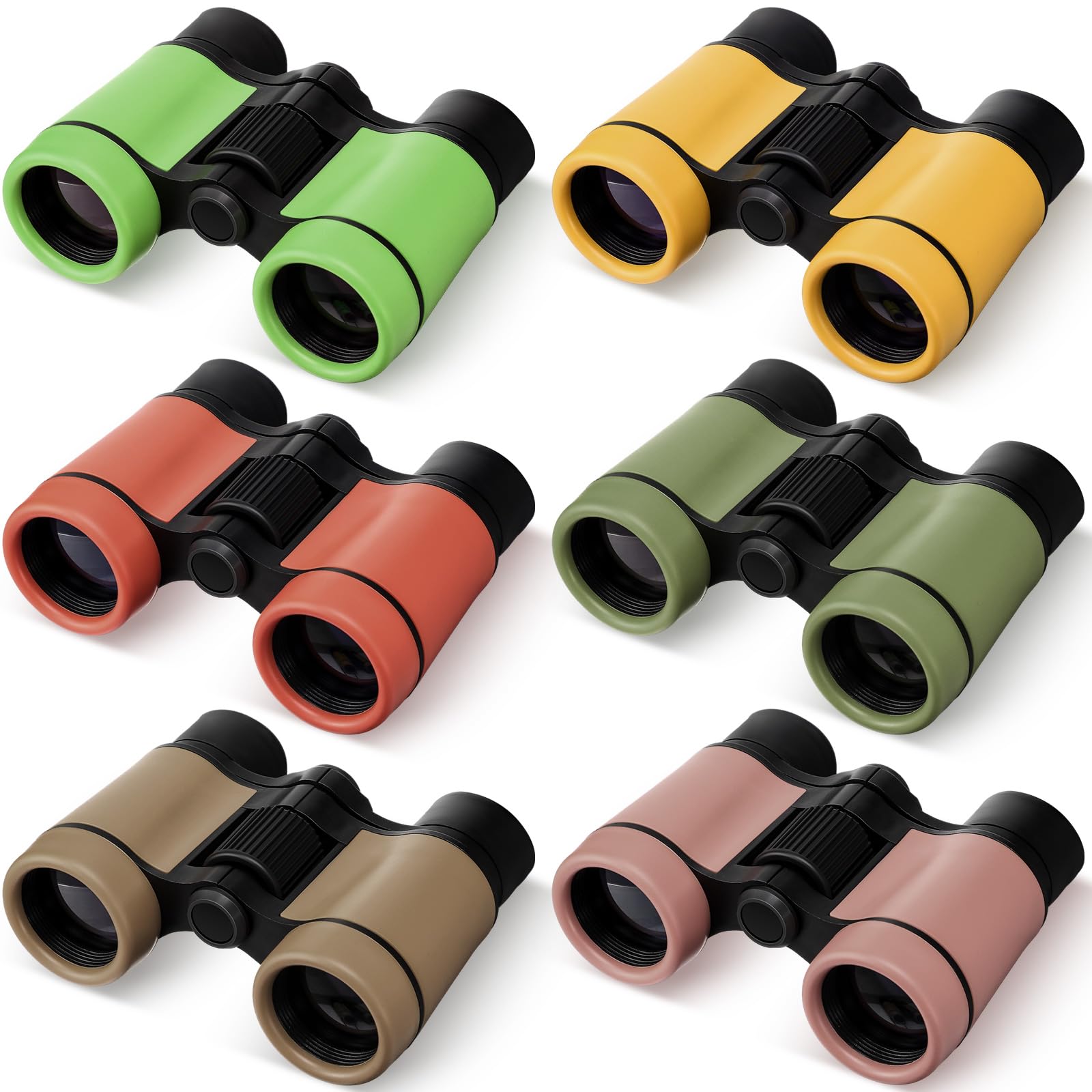 Foilswirl 12 Pack Kid Binoculars Shockproof Mini Compact Binoculars Toys For Girls Boys Small Folding Telescope For Bird Watching Educational Learning Camping Birthday