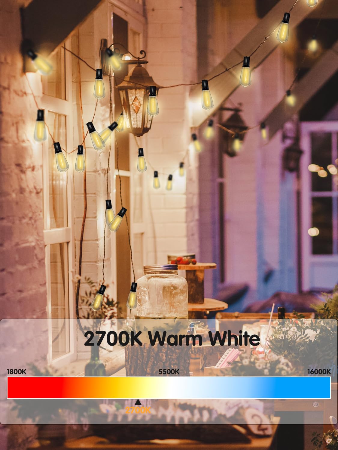 Sunsgne 10 Pack Led String Light Bulbs, 0.6 Watt Shatterproof Dimmable Replacement Bulbs St40 E17 Clear Plastic Light Bulbs For Outdoor Patio String Lights, E17/C9 Intermediate Screw Base Bulb, Warm White