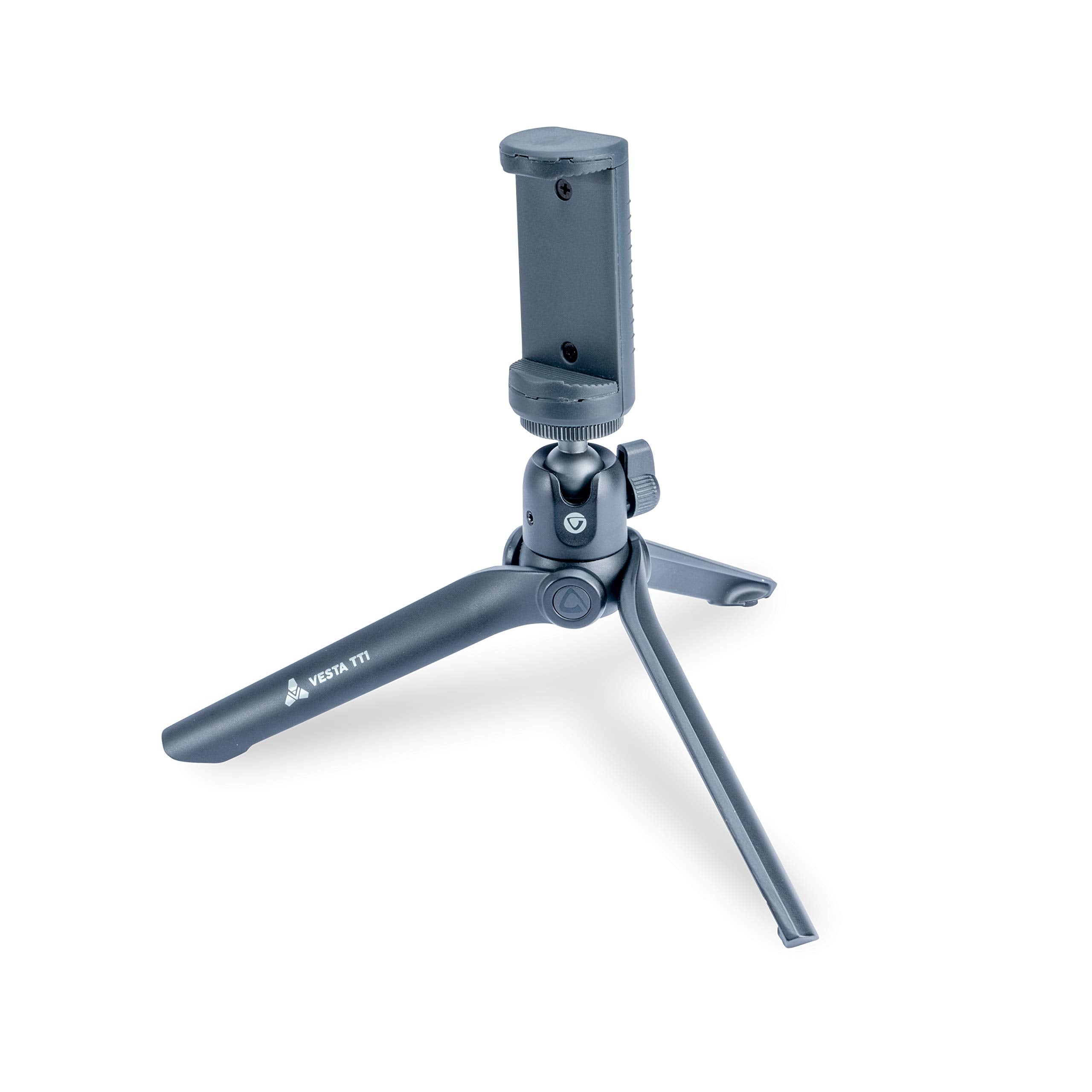 Vanguard Vesta Tt Aluminum Tabletop Tripod With Smart Phone Holder - Black (Vesta Tt1 Bp)