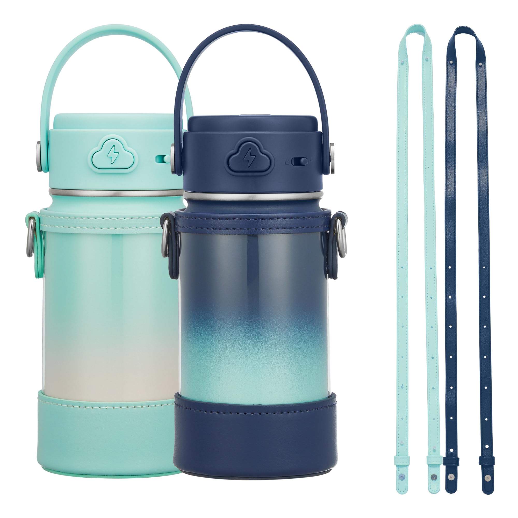 Coktik Kids Water Bottle With Straw, 14Oz Insulated Stainless Steel Tumbler, Leak-Proof Locking Lid