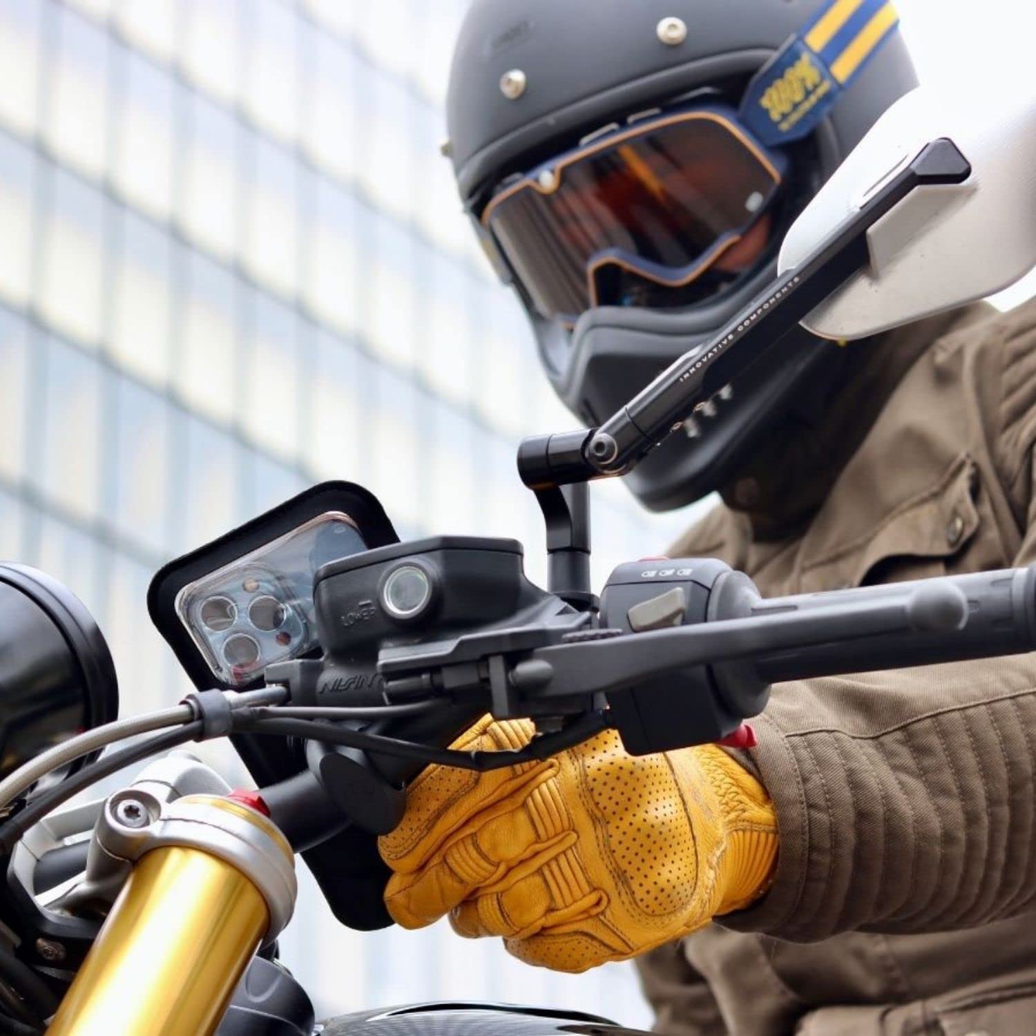 Shapeheart Magnetic Motorbike Phone Holder Pro  Anti Vibration  Waterproof Motorcycle Handlebar Phone Mount  360° Orientation