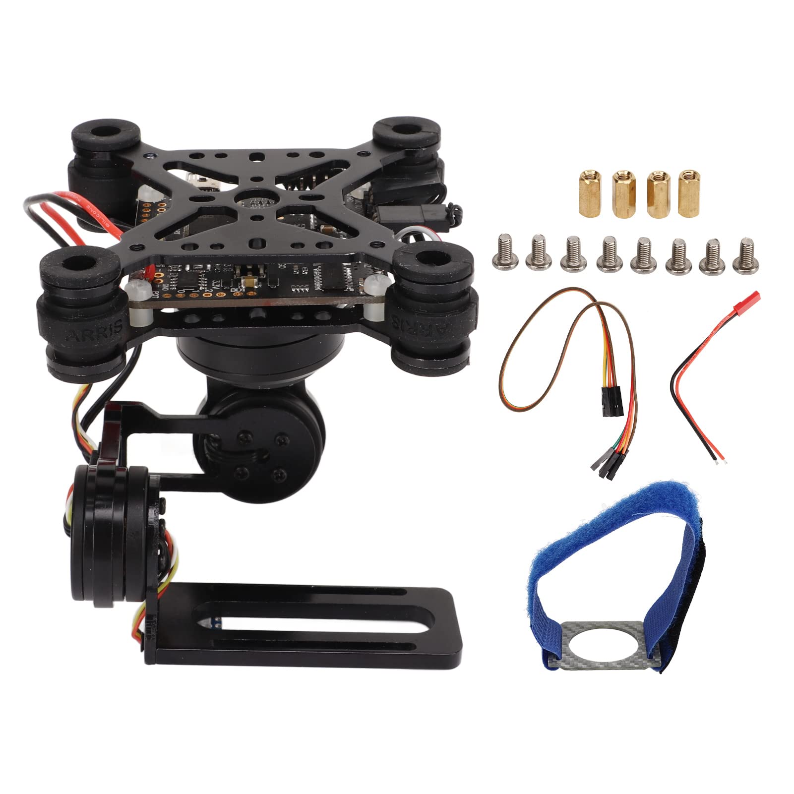 Evtscan Black Cnc Aluminum Alloy Lightweight Brushless 3 Axes Camera Stabilizer Stable For Fpv Cameras