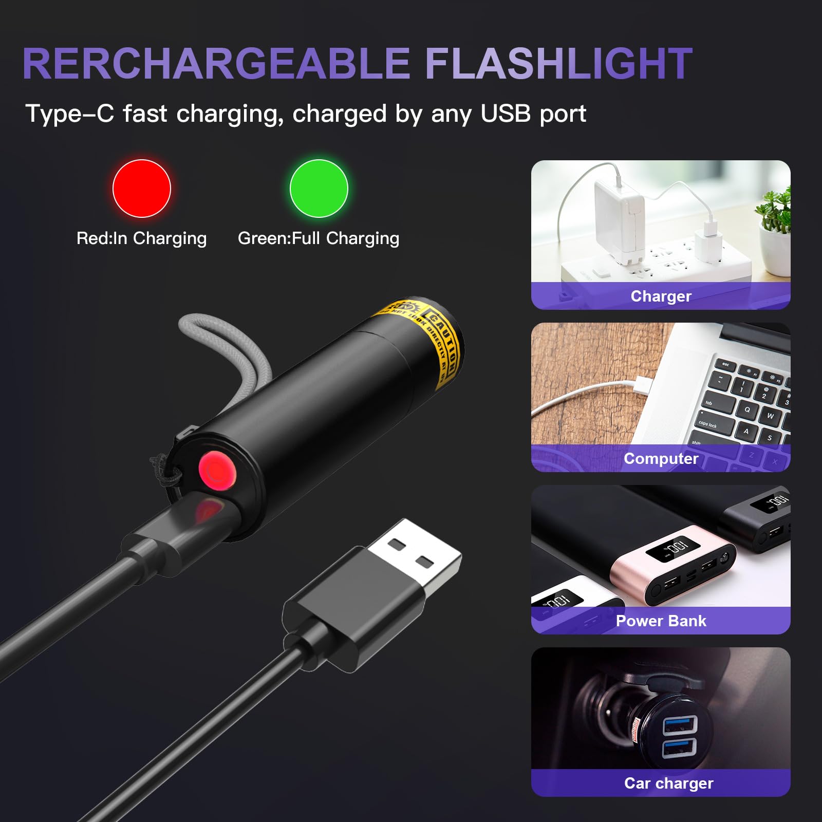 Sevenka Black Light Uv Flashlight, Rechargeable 365Nm Ultraviolet Light, Mini & Powerful Led Blacklight For Dog/Cat Pet Urine, Gel Nail Curing, Scorpion Finder, Leak Detection