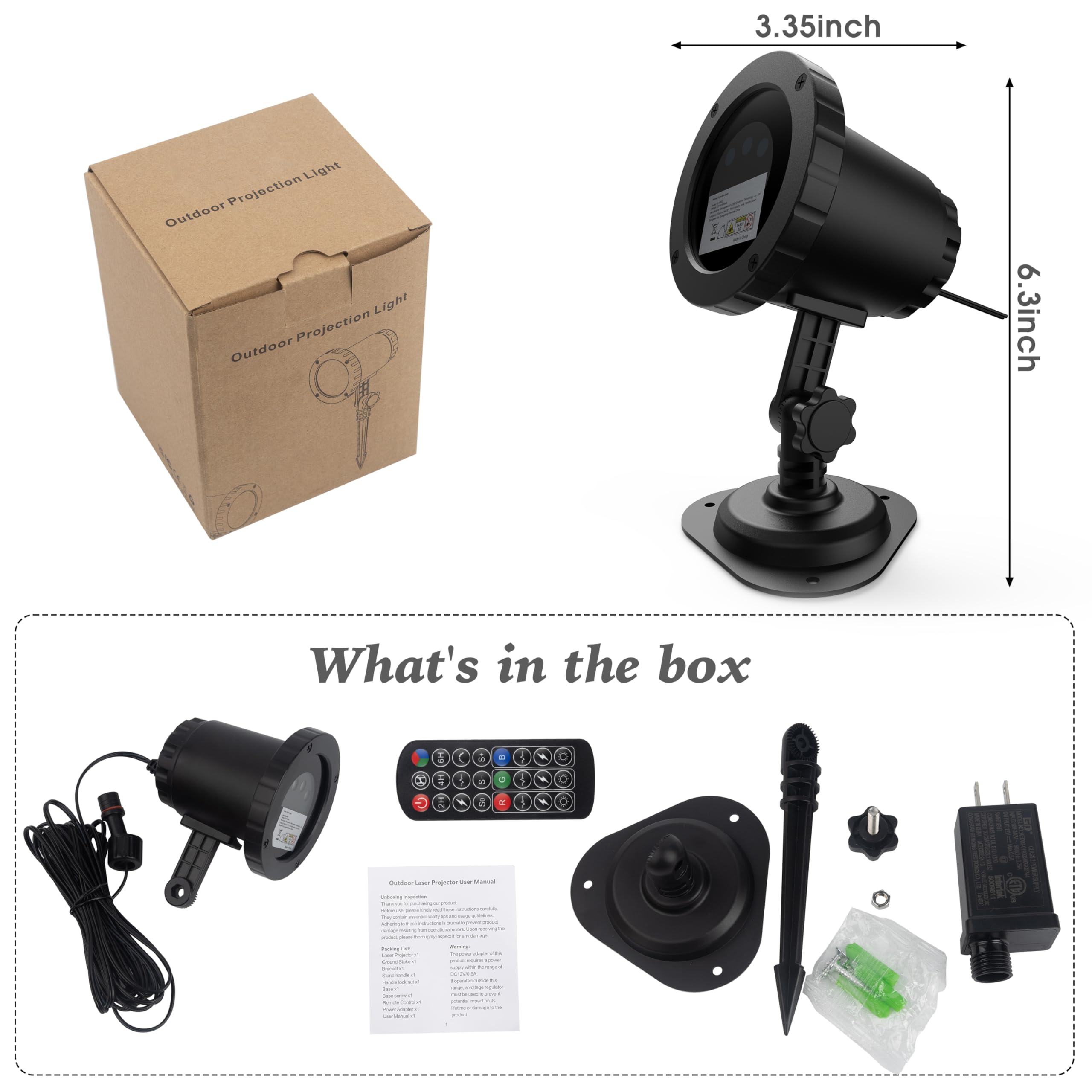 Airivo Christmas Laser Lights Projector Outdoor, 3 Color Motion Firefly Lights Projector, Moving Red, Green And Blue Star Light Waterproof With Remote Control For Garden,Home, Landscape