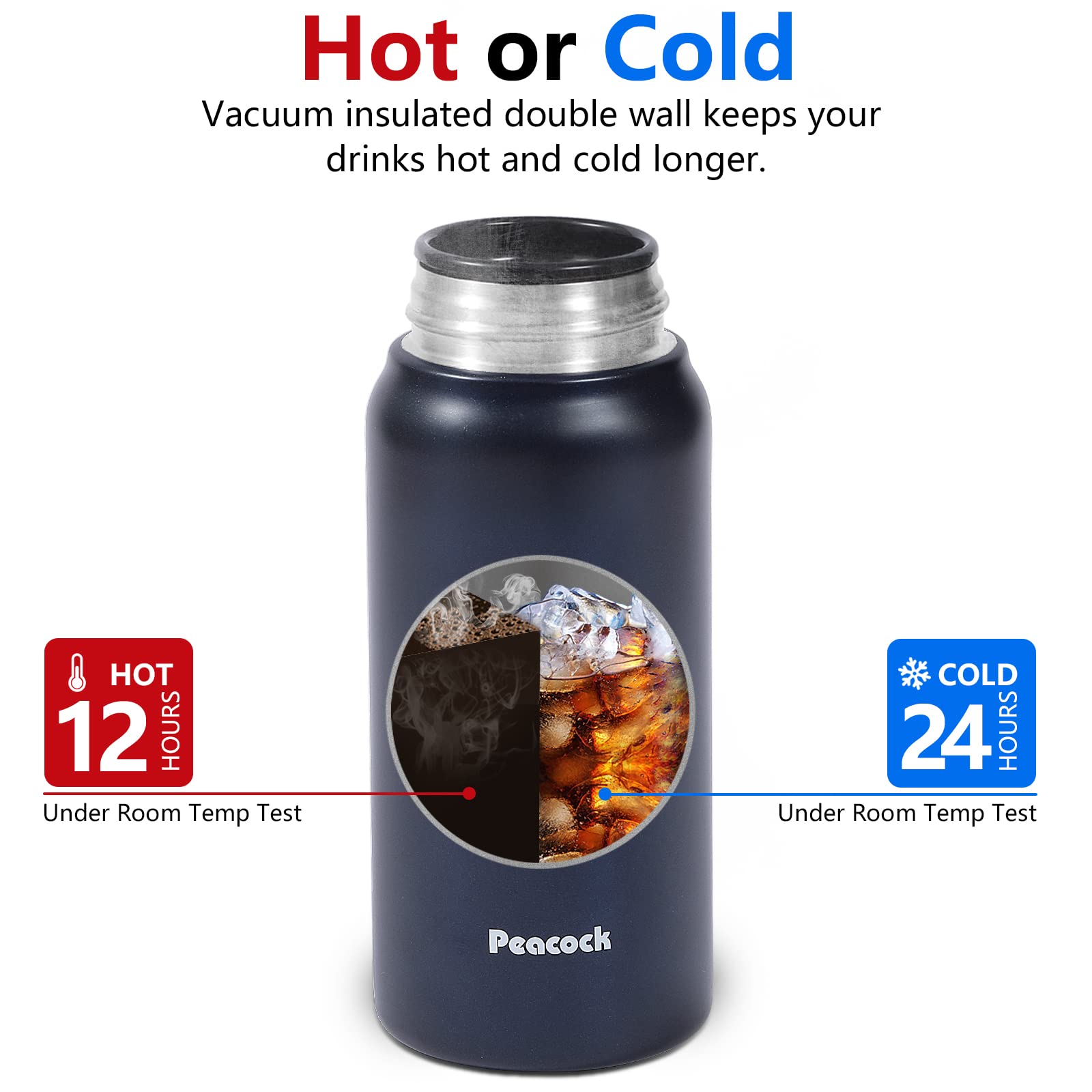 Portable 14Oz Coffee Thermos Travel Coffee Tumbler Stainless Steel Insulated Vacuum Bottle