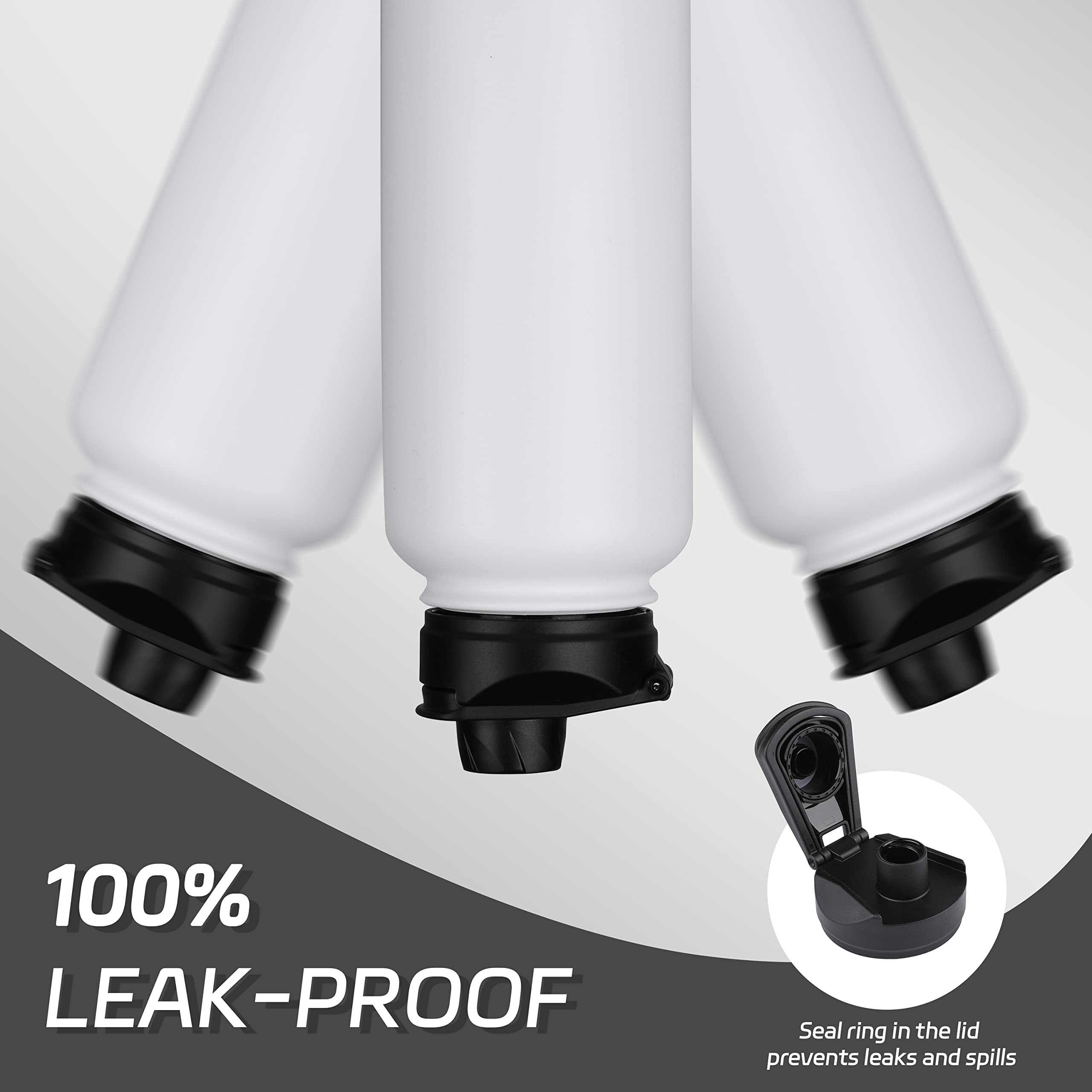 Hasle Outfitters 32 Oz Insulated Water Bottle Stainless Steel Double Walled Vacuum Sports