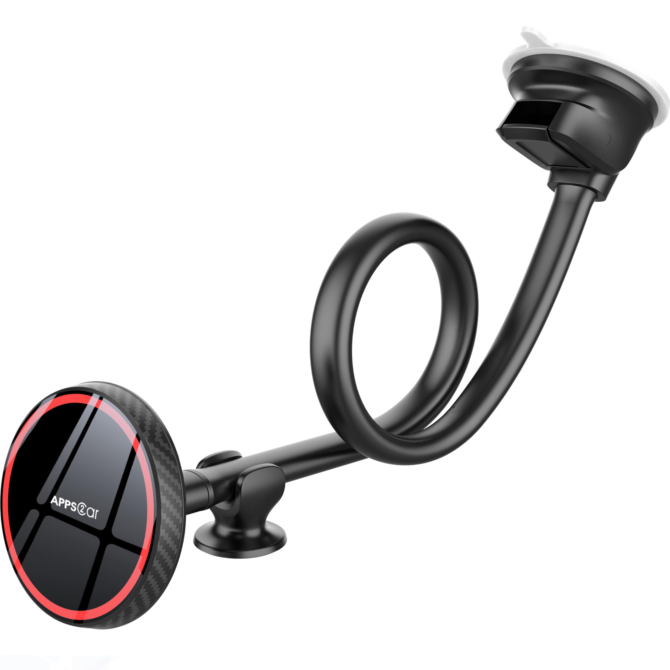 Apps2Car For Magsafe Car Mount Magnetic Phone Holder 13-Inch Long Arm Suction Cup Windshield Mount Fits Iphone 16 Pro Max Plus 15 14 13 12 Mini
