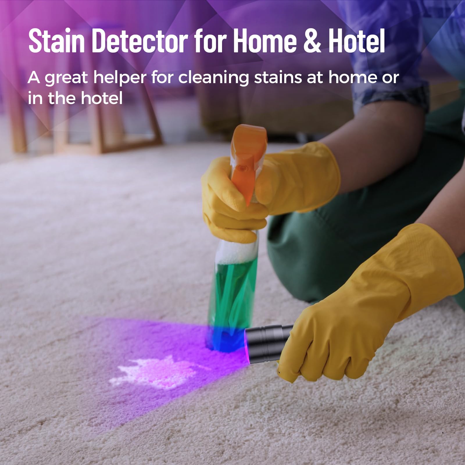 Rechoo Black Light Uv Flashlight 2 Pack, 12 Led 395Nm Uv Flashlight, Portable Mini Uv Light Waterproof, Blacklight For Pet Urine Detection, Dry Stains, Bed Bug, Fluorescent Agent (Batteries Not Included)