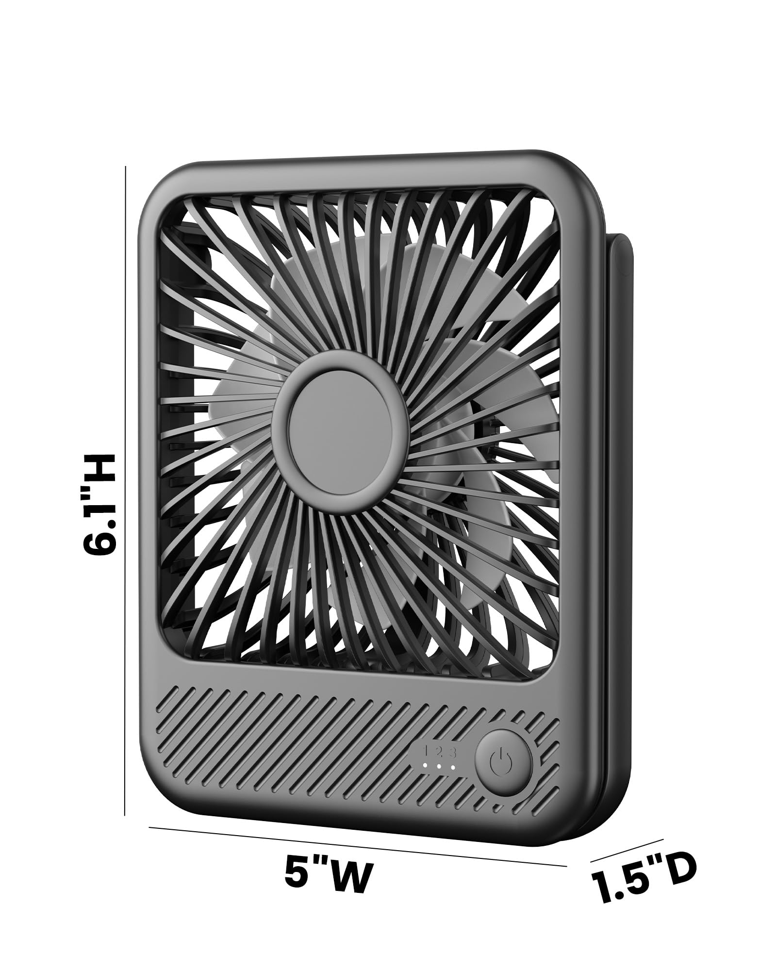 Koonie Usb Desk Fan, Strong Wind Ultra Quiet Small Personal Fan With 180° Tilt Folding And 3 Speeds