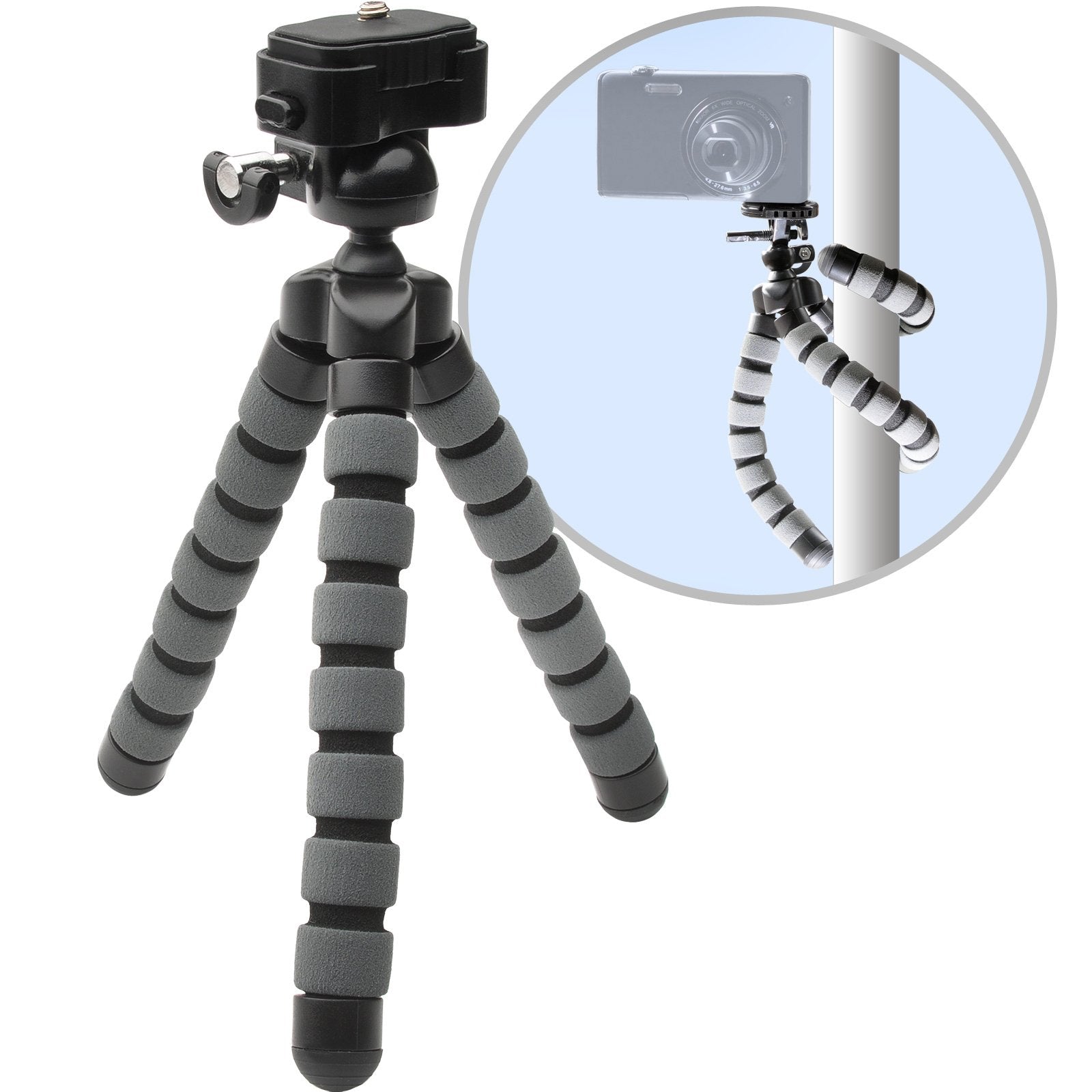Vidpro Vb-12 Stabilizer Hand Grip For Dslr Cameras, Video Camcorders & Action Cameras With Microphone + Flex Tripod + Kit