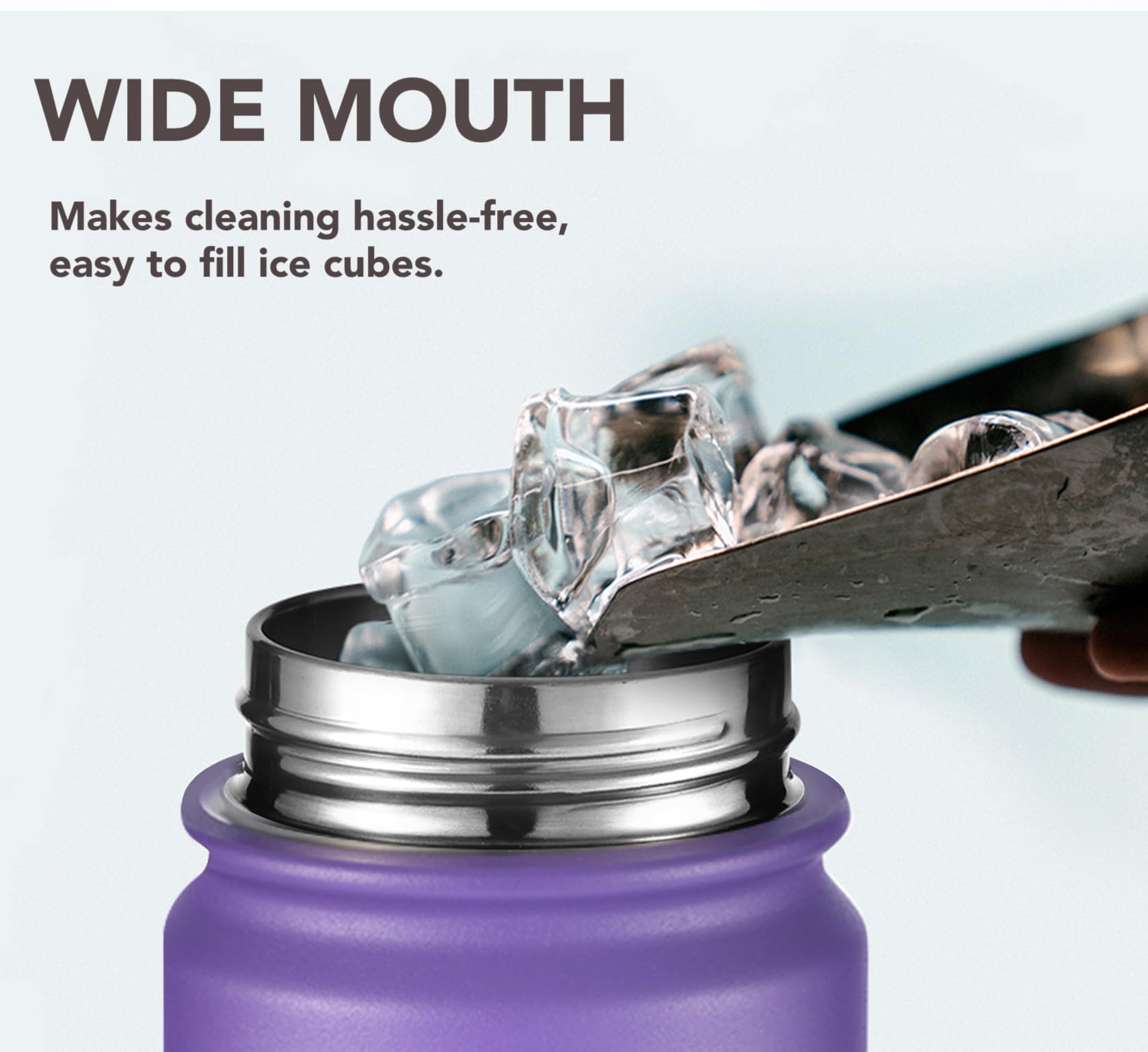 Mininoo 24 Oz Insulated Water Bottle With Straw, Stainless Steel Double Wall Vacuum Thermos