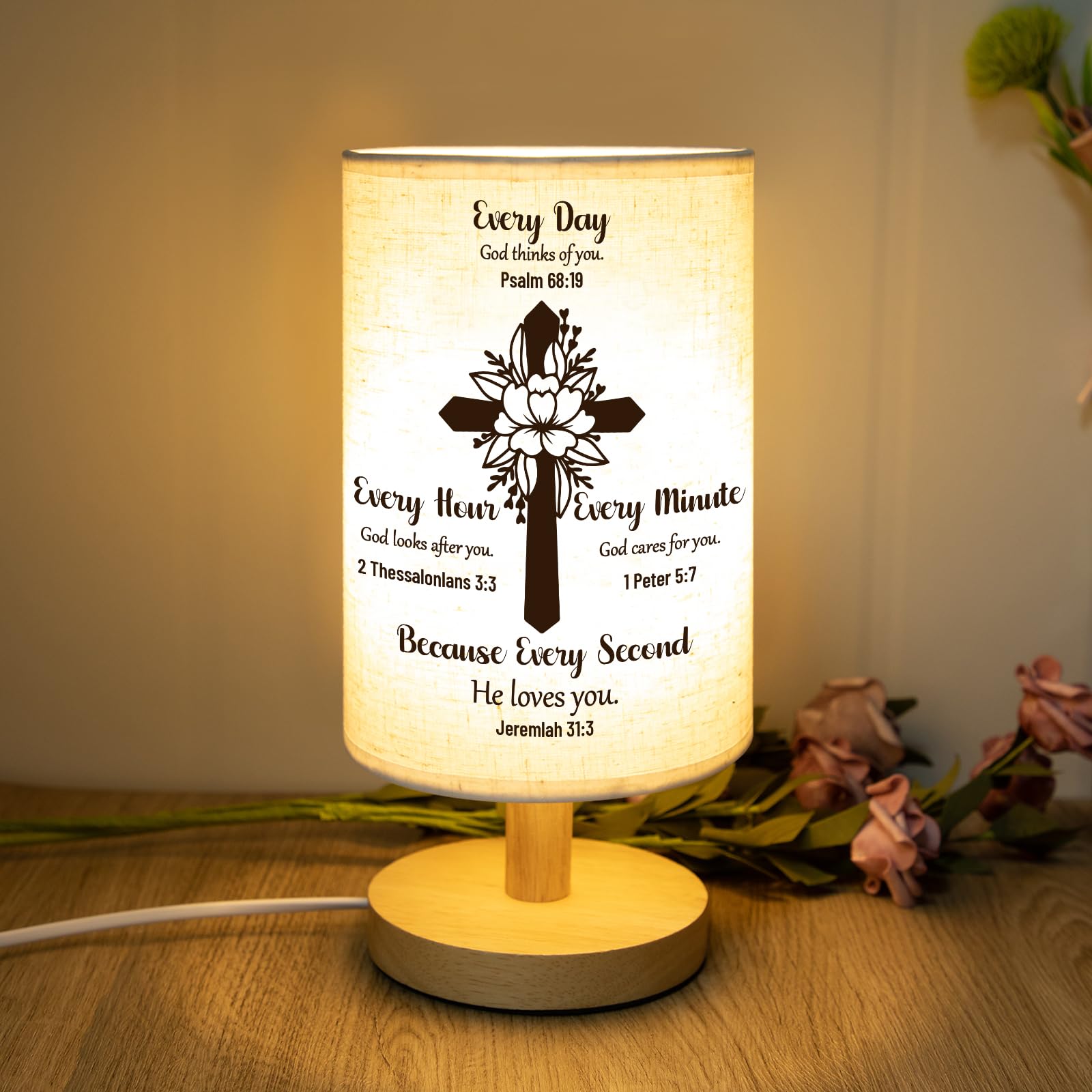 Souhoney First Confirmation For Boys, Christian First Communion For Boys Girls, Baptism Religious Faith Based For Men Women, Ester , Fabric Desk Lamp Jesus Spiritual