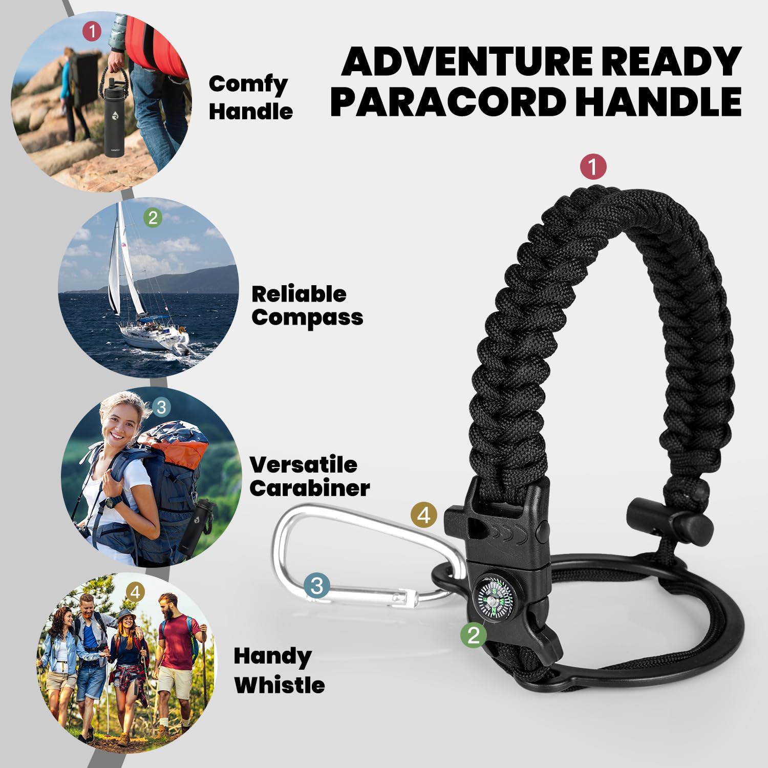 Insulated Water Bottle, Triple Wall Vacuum Stainless Steel (Cold For 48 Hrs), Leak Proof