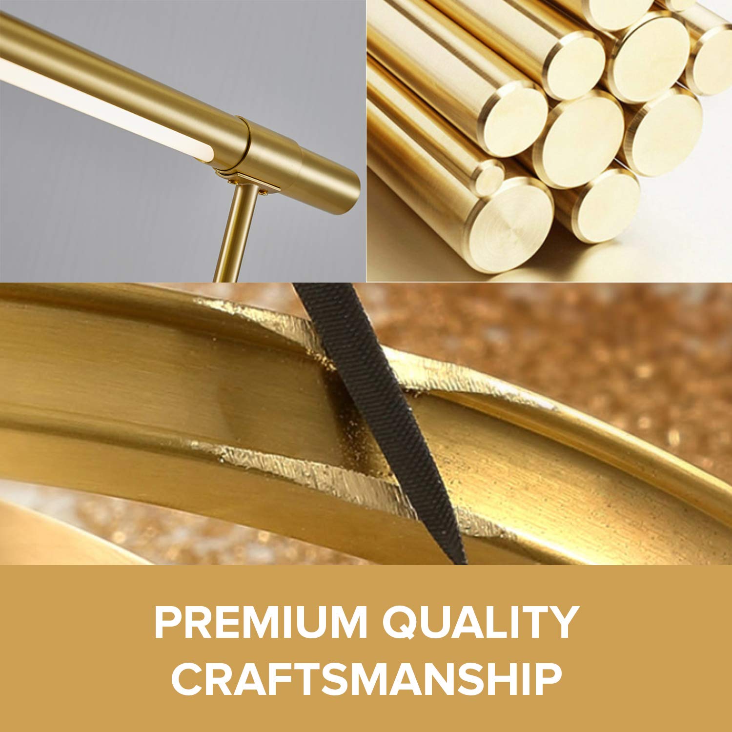 12Vmonster Bling All-Brass Mid Century Desk Lamp - Modern Gold Bankers Shade - 18-In Led Light - Adjustable Table Lamp For Study, Bedside Reading - Polished Brass