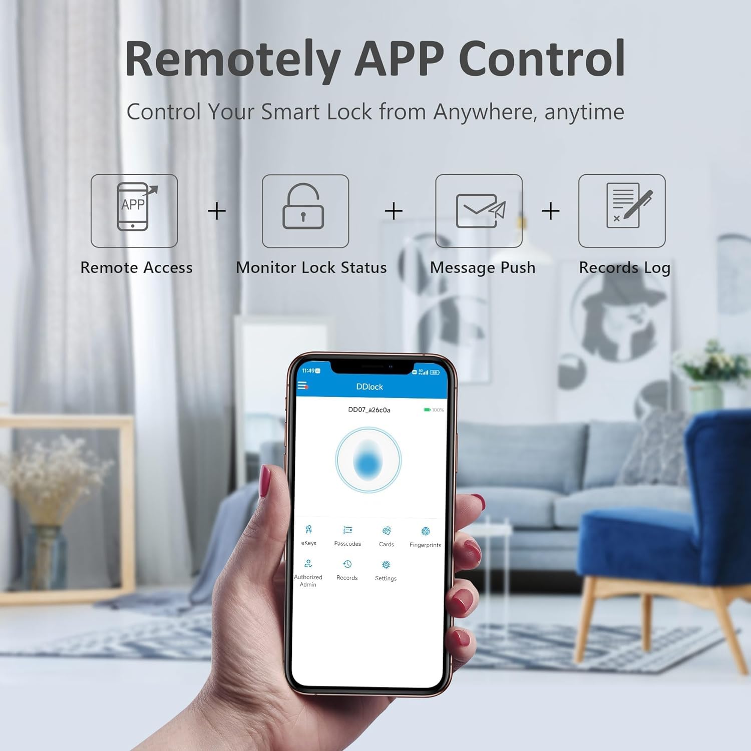 Zowill Smart Lock Wifi G2 Gateway, Remote Control & Management For Smart Door Lock Via Ddlock App, Wi-Fi Bridge Compatible With Alexa & Google Home For Voice Control