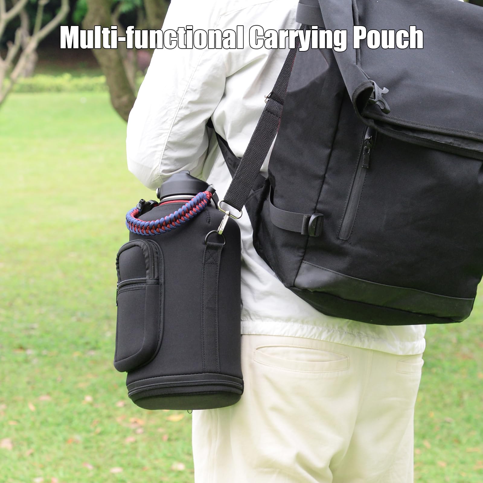 1 Gallon Water Bottle Insulated With Powder Coated, Water Jug 1 Gallon With Straw Lids