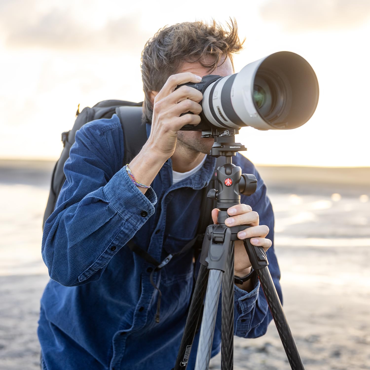 Manfrotto Be Advanced As, Camera Travel Tripod Kit, Twist Lock, Compatible With Arca-Swiss, Portable And Compact, Ball Head, Carbon Tripod For Dslr, Mirrorless, Camera Accessories