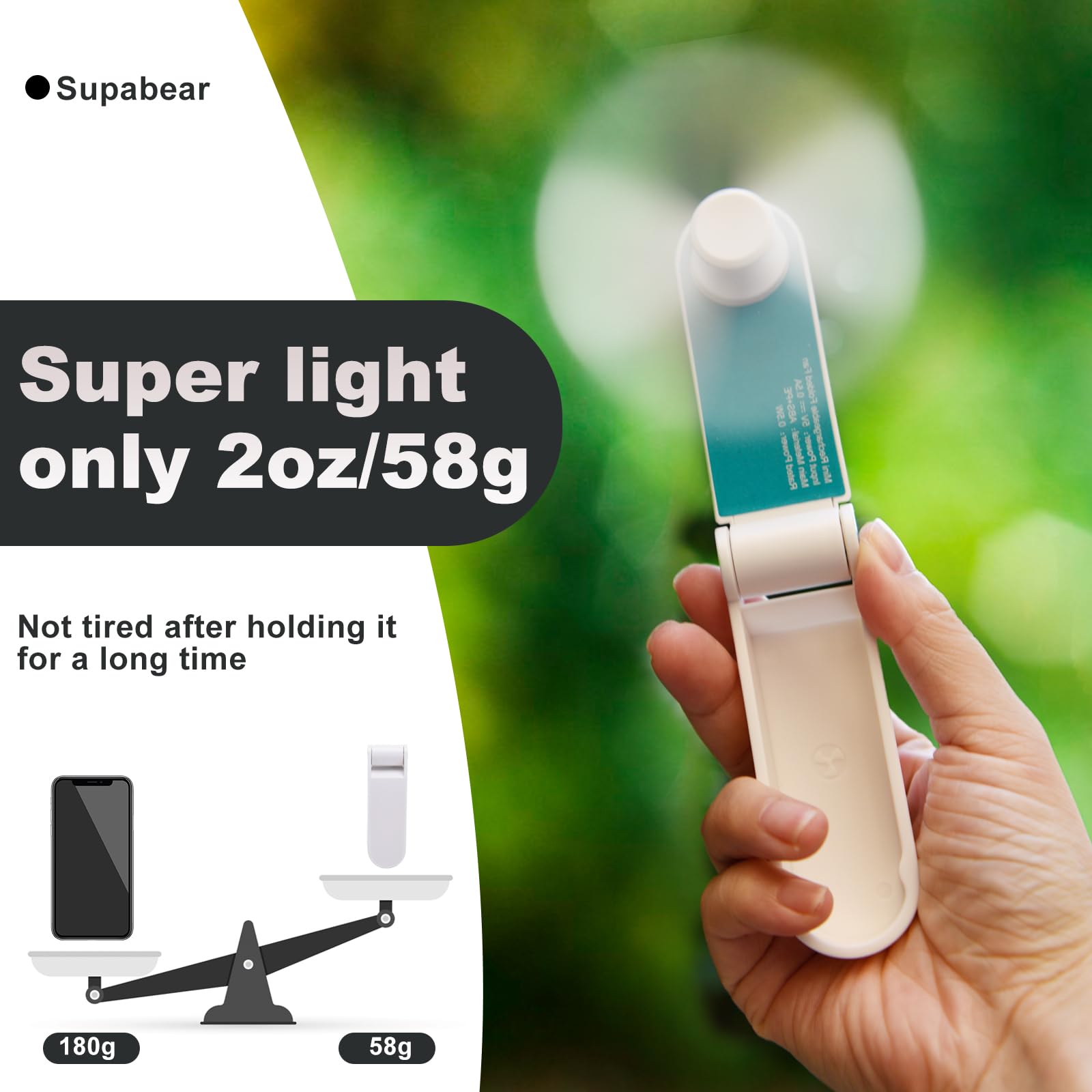 Personal Handheld Fan, Mini Portable Pocket Fan, Small Lightweight Usb Rechargeable For Home Sports