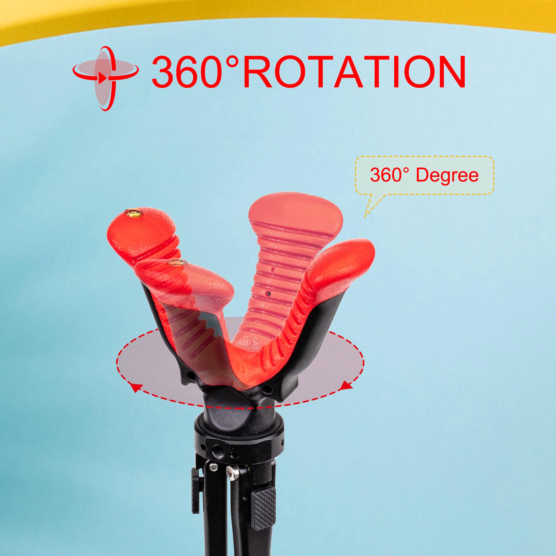 Zeadio Camera Tripod Rest, 2.4-6.6 Inch Adjustable Tripod Rest Stand With 360 Degree Rotation V Yoke For All Camera