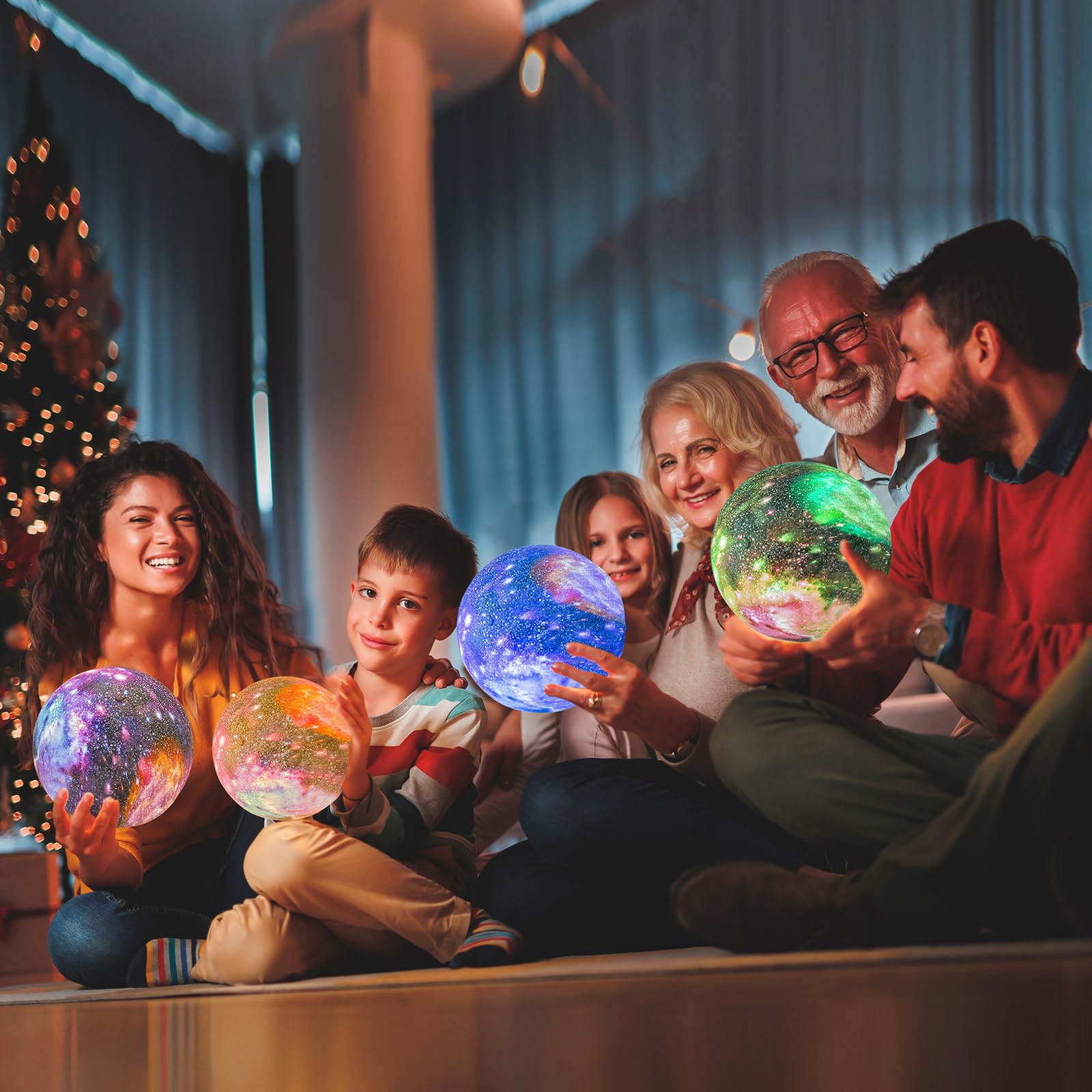 Brucepitt Moon Lamp Galaxy Lamp  Timing 4.7 Inch 16 Colors 3D Moonlight Galaxy Light,Moon Night Light For Adults,Kids Lamp Moon  For Women Girls Boys Bedroom