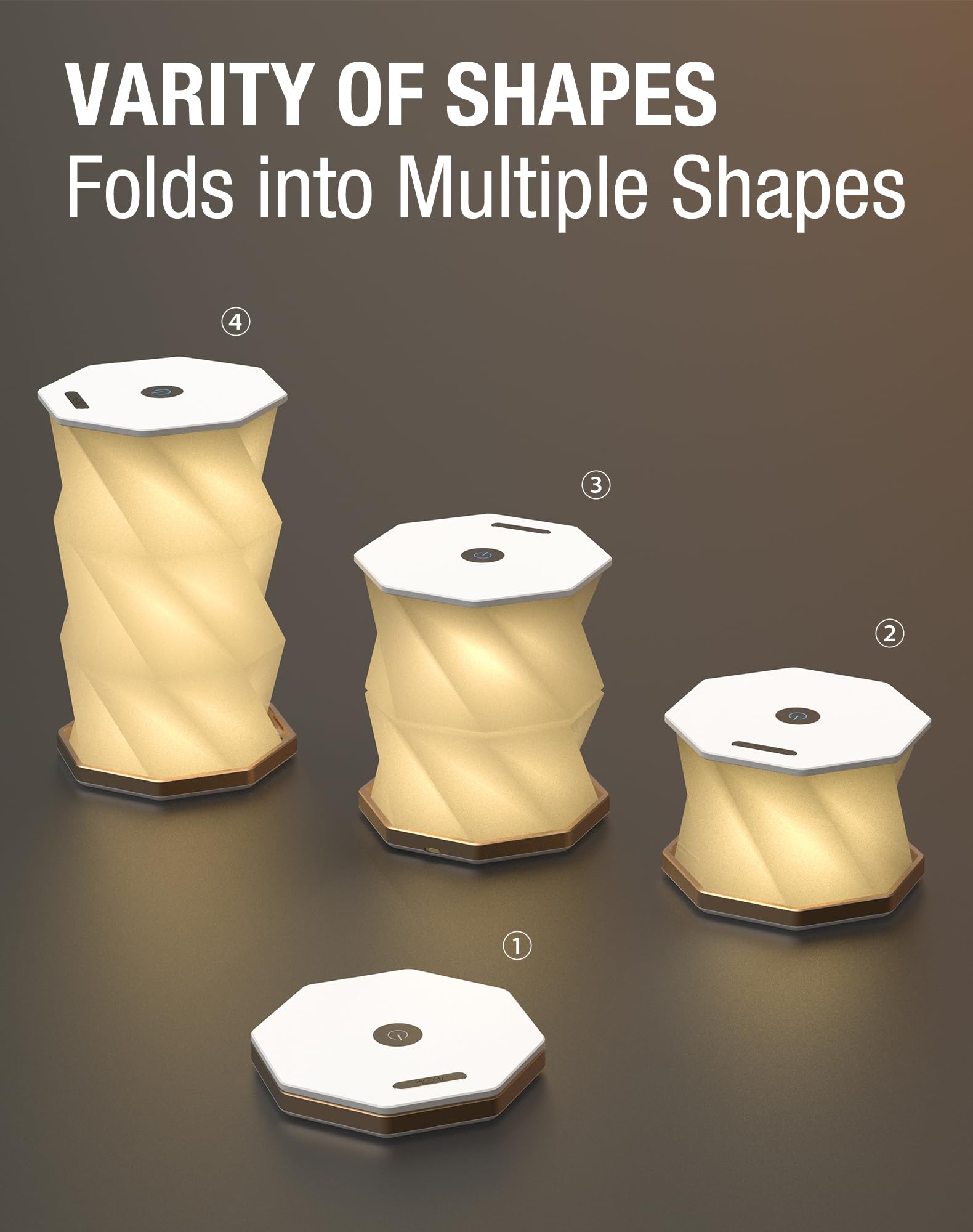 Zbole Teacher Appreciation - Thank You For Teachers, Portable Folding Table Lamp - Dimmable, Collapsible Paper Lantern For Camping, Emergency & Home Decor, For Women (White)