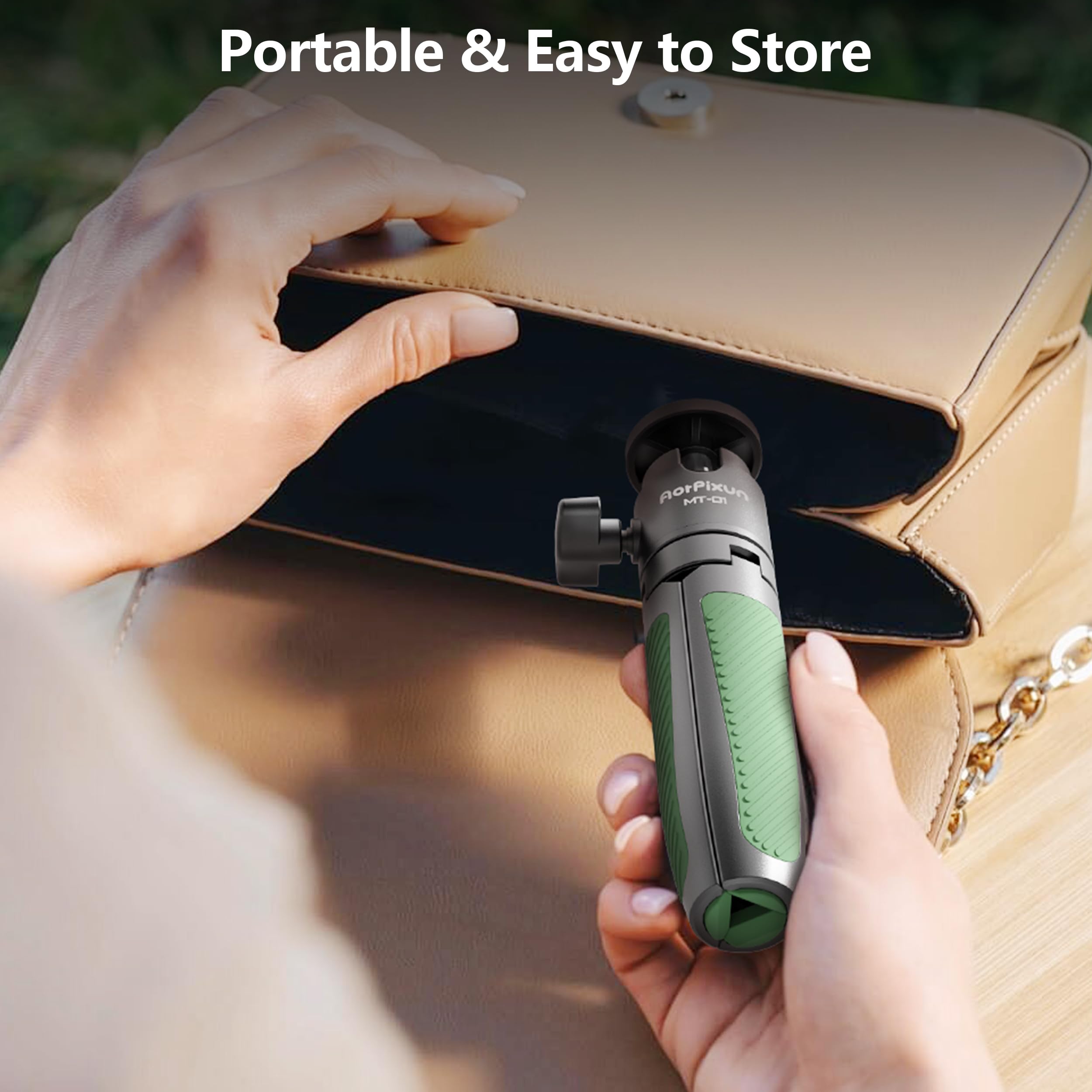 Aorpixun Mt-01 Mini Tripod For Camera Small Portable Vlogging Tripod With Ball Head & Phone Clip 1/4'' Screw For Gopro Hero Sony Canon Nikon Dji Osmo Action Insta 360 Cameras