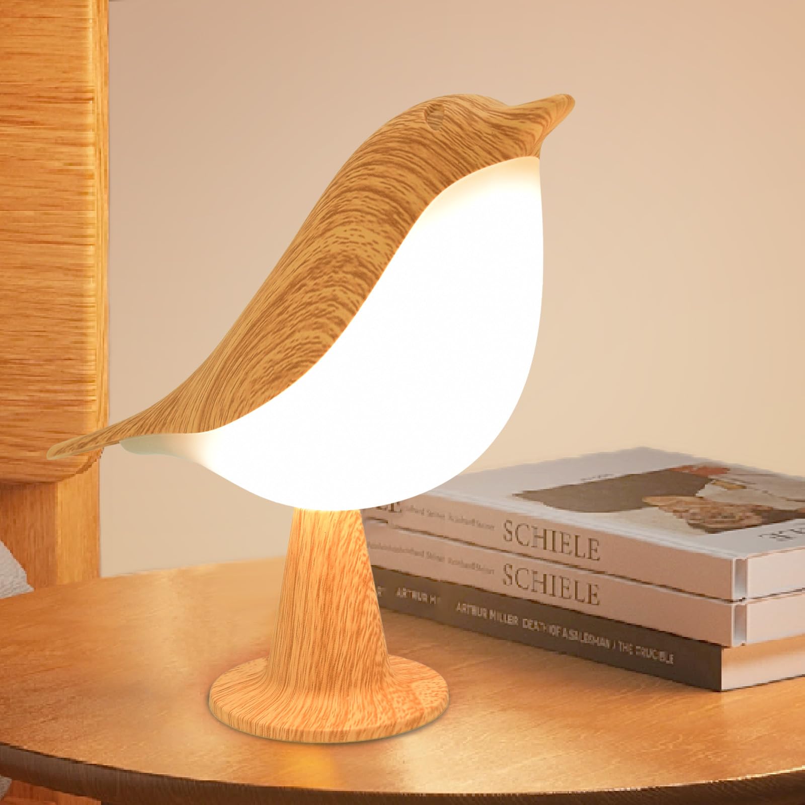 Haotao Small Cute Bird Table Lamp, Touch Night Light, Cordless Bedside Lamps, Desk Lamp, 3-Way Dimmable Usb Rechargeable Battery 2600Mah Nightstand Lamps For Bedroom, Bird Decor