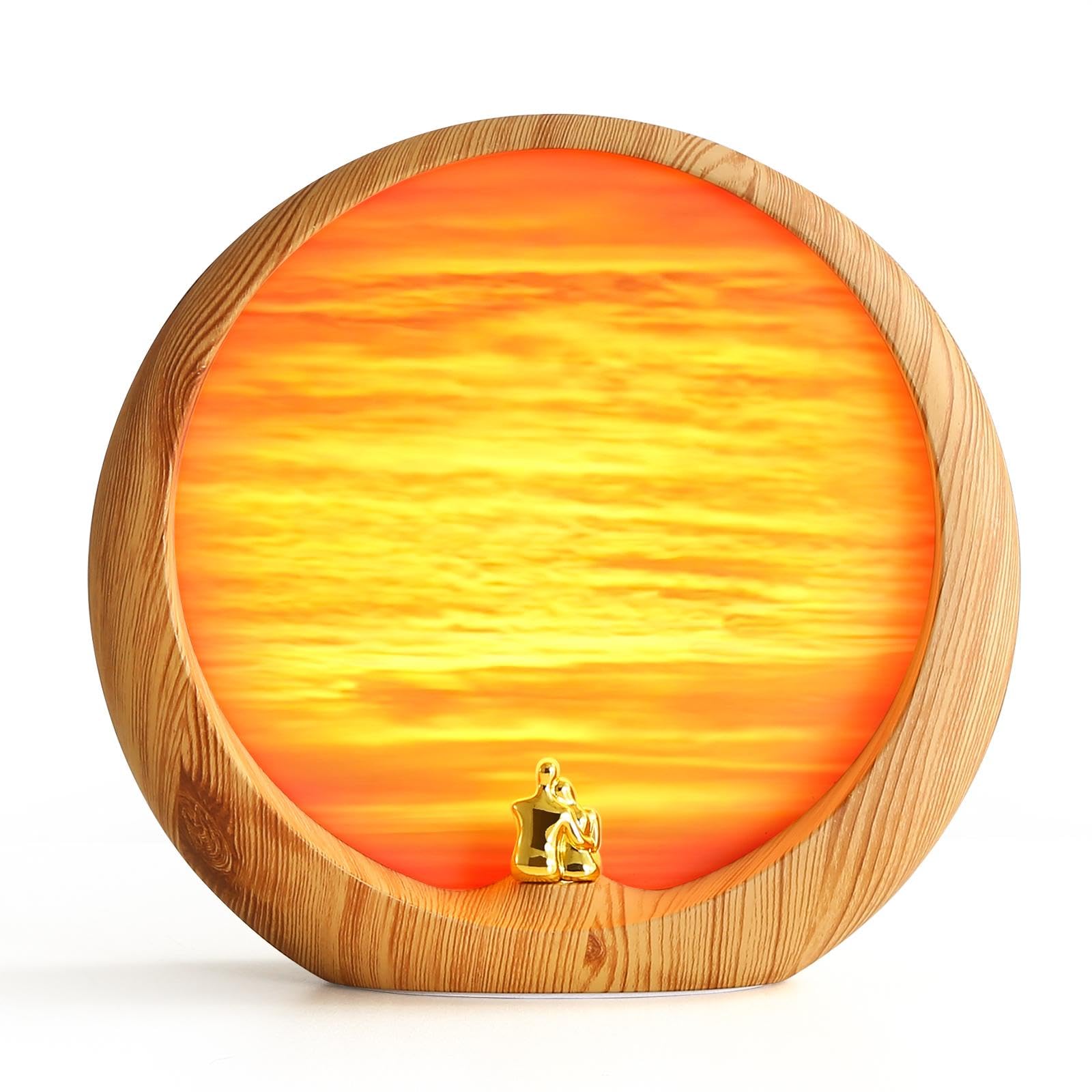 Mamre Golden Sunset Lamp Home Decorations Table Lamp For Wedding Anniversary Valentine'S Day Mother'S Day Birthday(Golden Sunset)