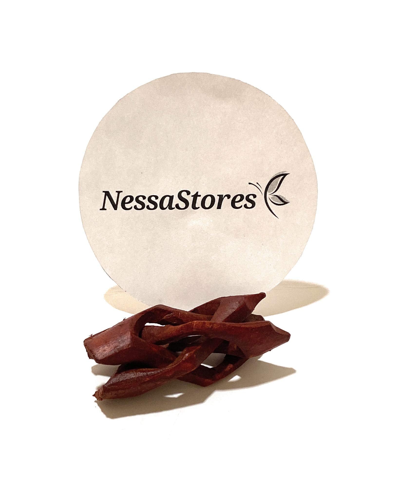 Nessastores Carved Tripod Wood Stand Holder 2" #Jc-044 (6 Pcs)