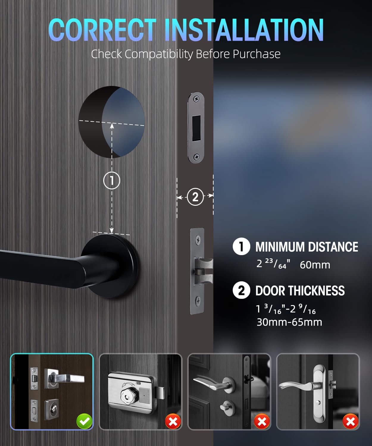 Psos Keyless Entry Fingerprint Door Lock - Smart Deadbolt Biometric For Front Door With Keypad App - Electronicdigital Lock With Code - Auto Lock