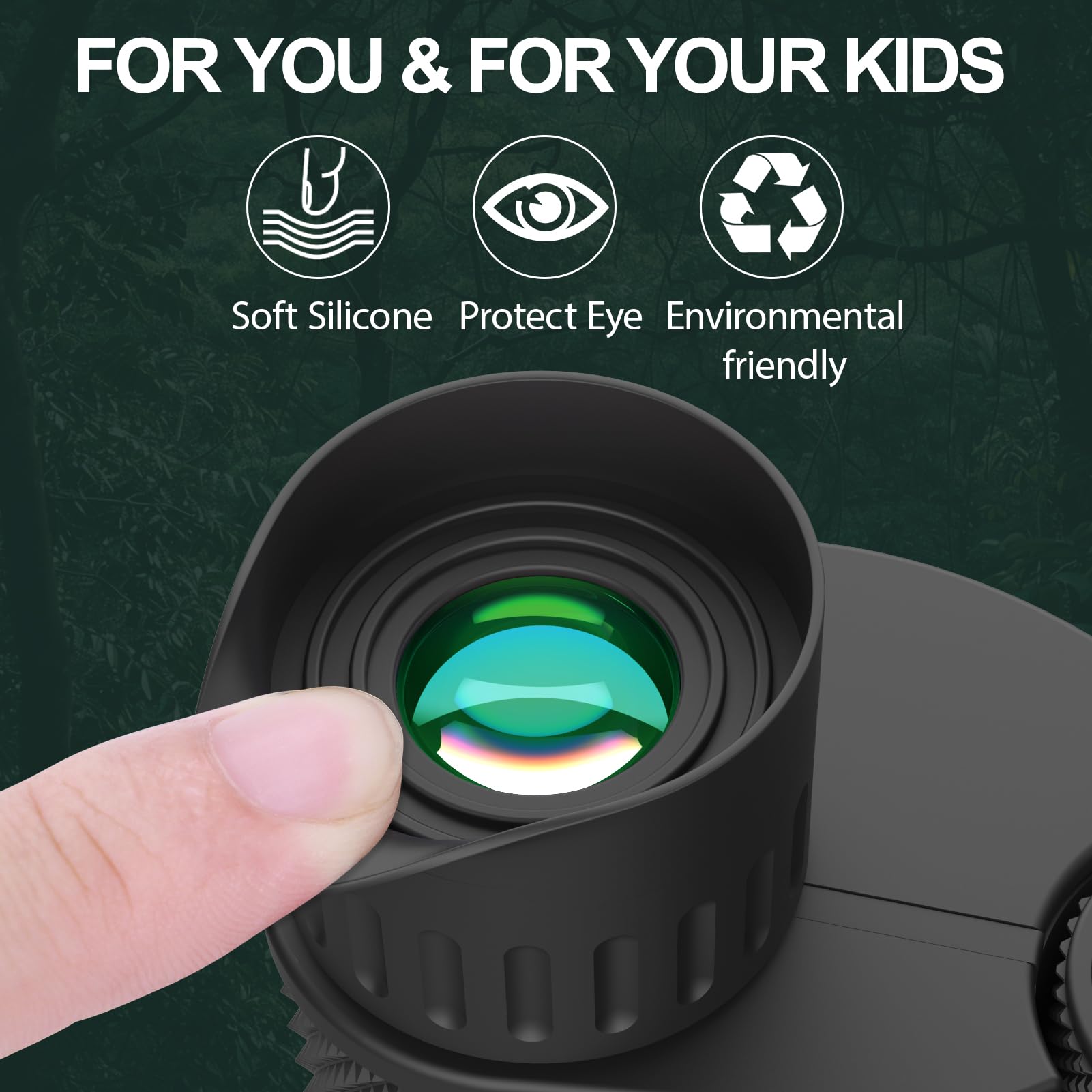Wozel 10X25 Compact Binoculars For Adults & Kids: Large Eyepiece Waterproof Binoculars With Easy Focus, Lightweight Binocular For Bird Watching, Outdoor Sports, Hunting, Travel