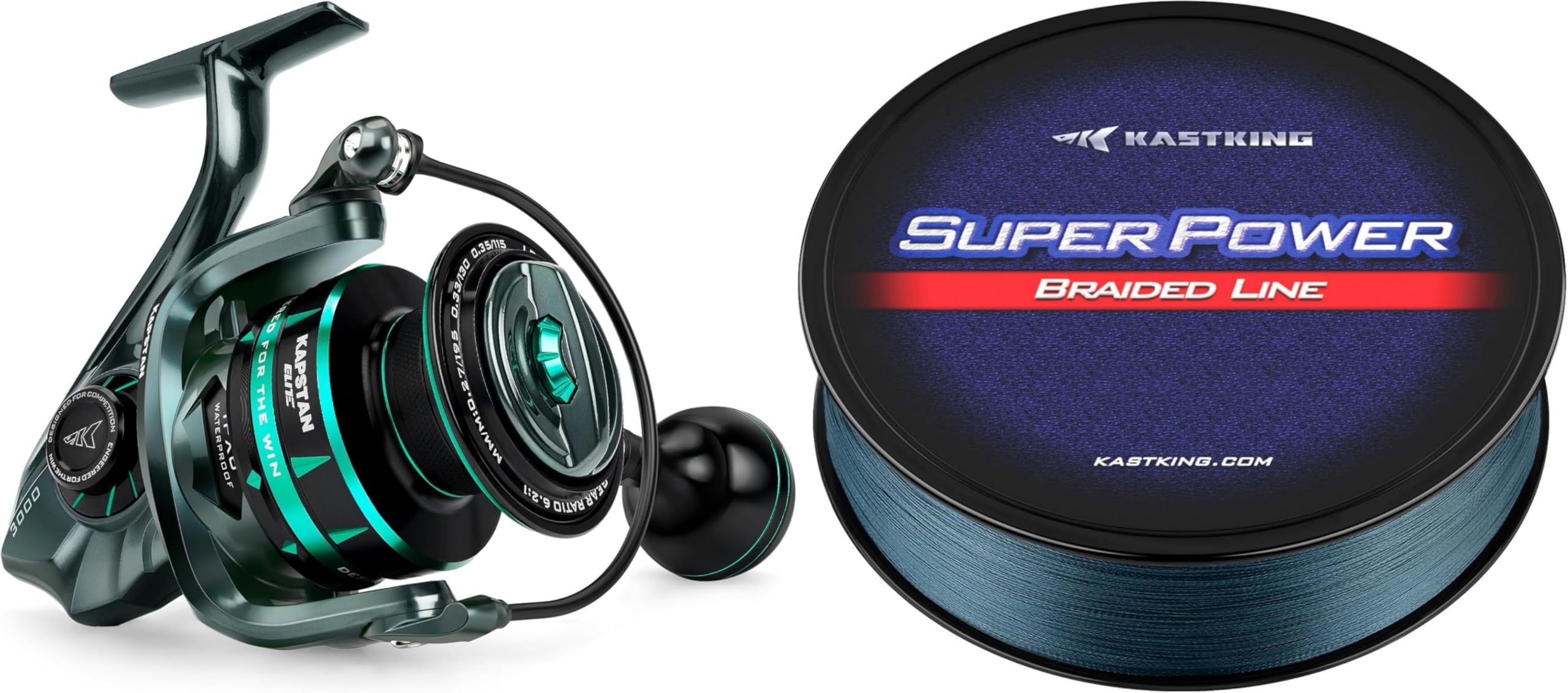 Kastking Kapstan Elite Hs Saltwater Spinning Reel & Superpower Braided Fishing Line
