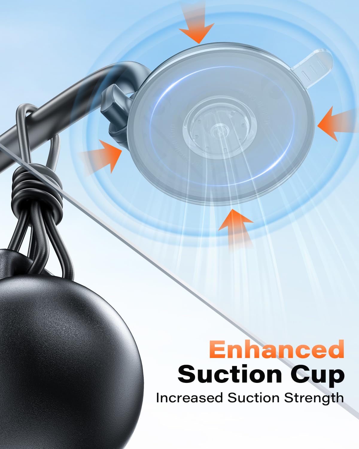 Apps2Car Cell Phone Holder For Car Dashboard Windshield Phone Mount For Car Long Arm Car Phone Holder Mount Strong Suction Cup Anti-Shake Stabilizer Compatible For Iphone, Samsung, All Smartphones